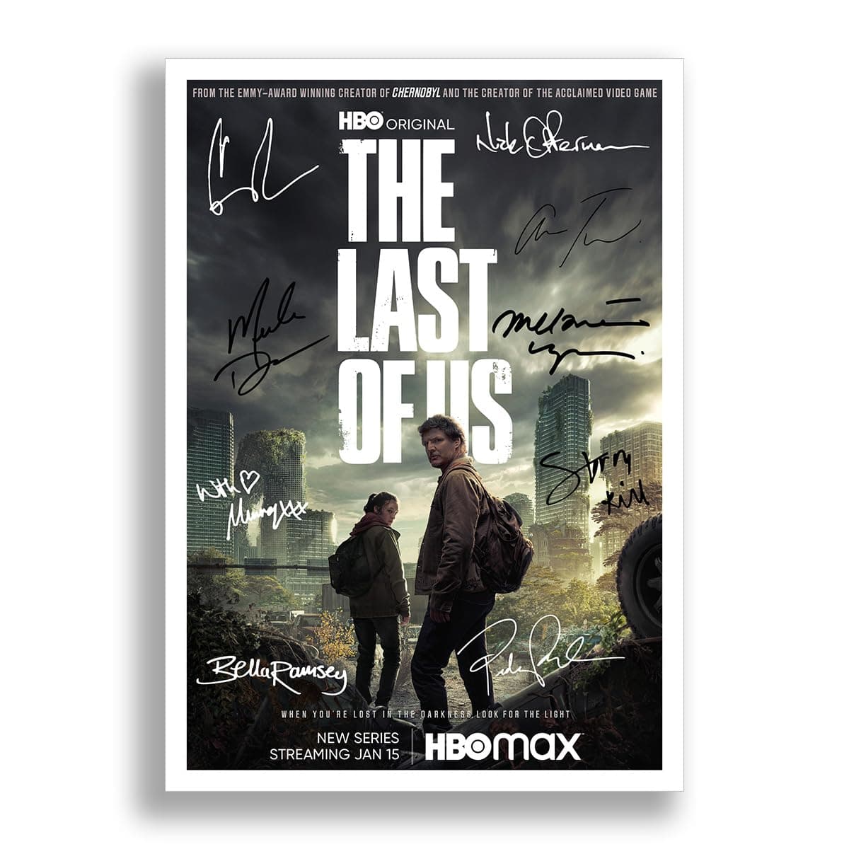 The Last Of Us Cast Signed Autograph A4 Poster Photo Print TV Show Series Framed Memorabilia Gift HBO Pedro Pascal Bella Ramsey (A4 Poster Only)