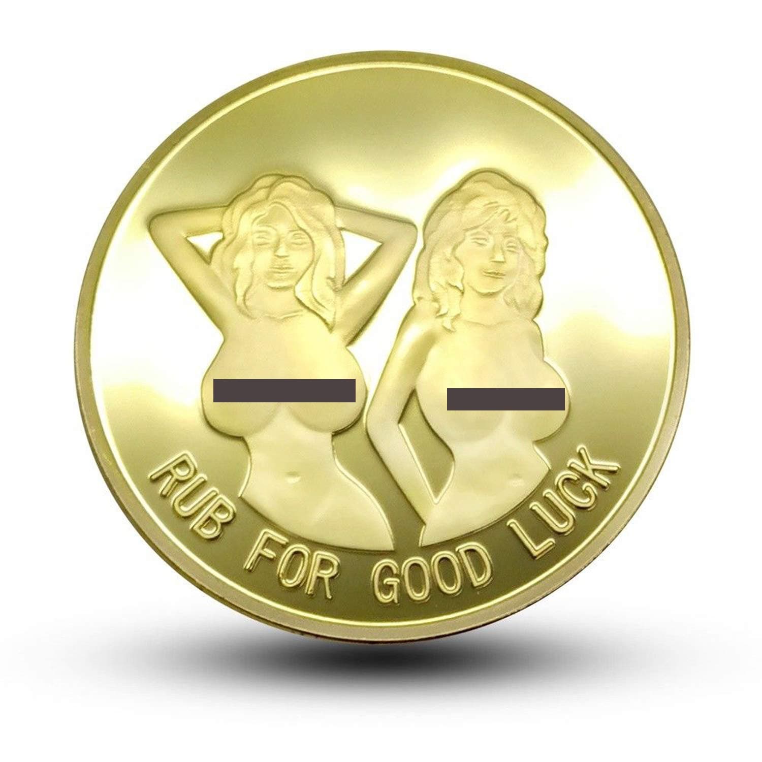 Bottoms Up Rub for Good Luck Challenge Coin - Gift for Men, Jewelry Quality