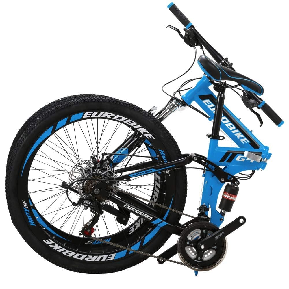 EUROBIKE 26 Inch Mountain Bike Folding Bicycle 21 Speed 3 Colors