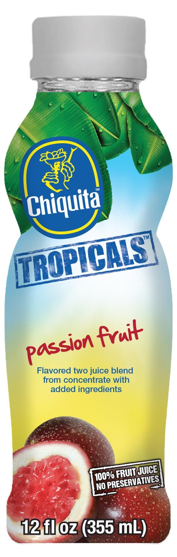CHIQUITA TROPICALS, Passion Fruit Juice, 100% Juice, Non-GMO 12-Ounce Bottles (Pack of 12)