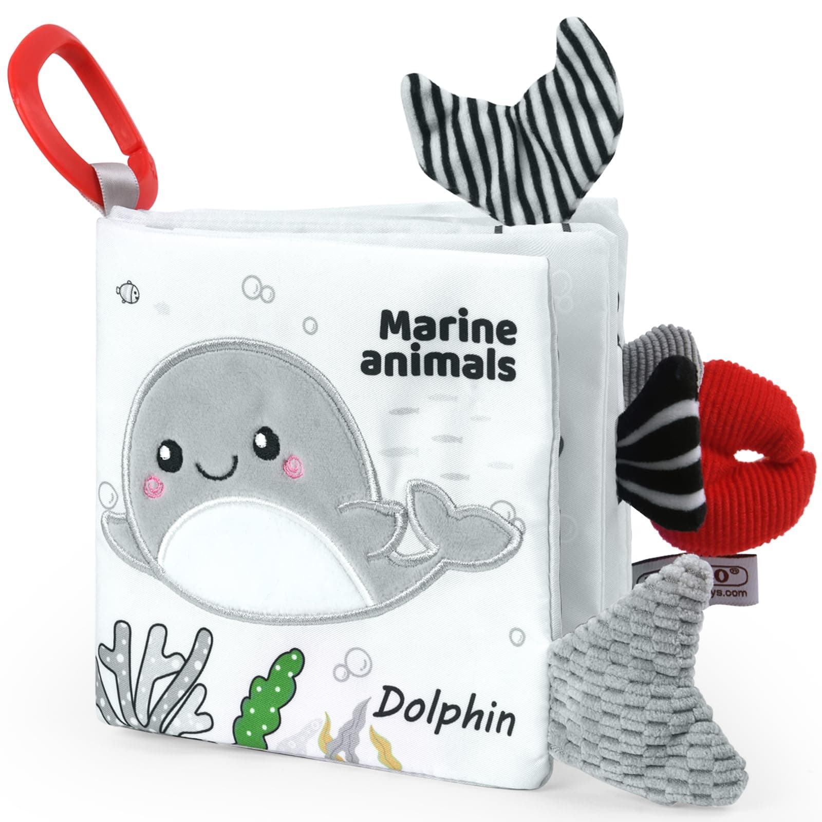 Vicloon Soft Cloth Baby Books - 0-6 Months, 3D Black & White High Contrast Books