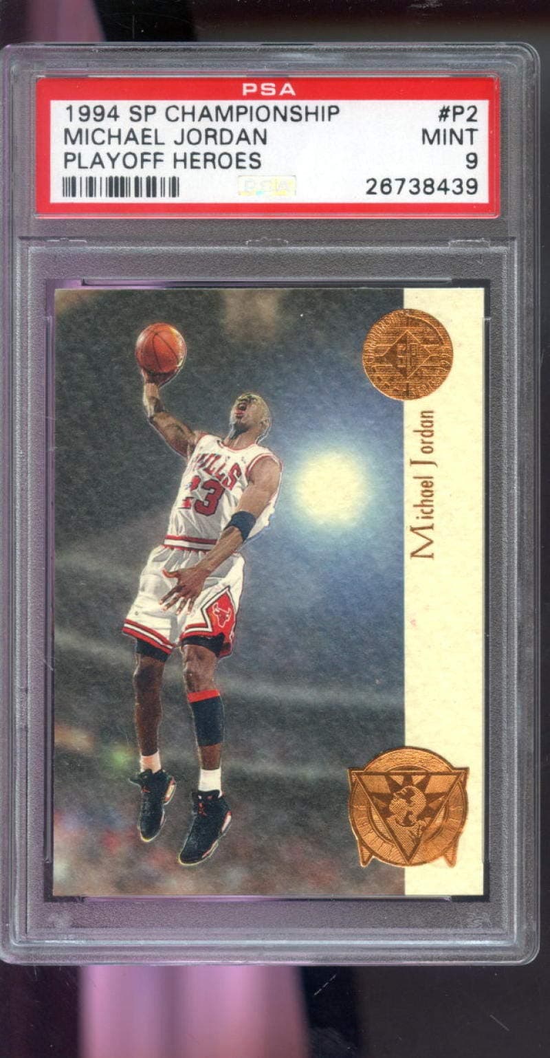 1994-95 Upper Deck SP Championship Playoff Heroes #P2 Michael Jordan Insert NBA MINT PSA 9 Graded Basketball Card