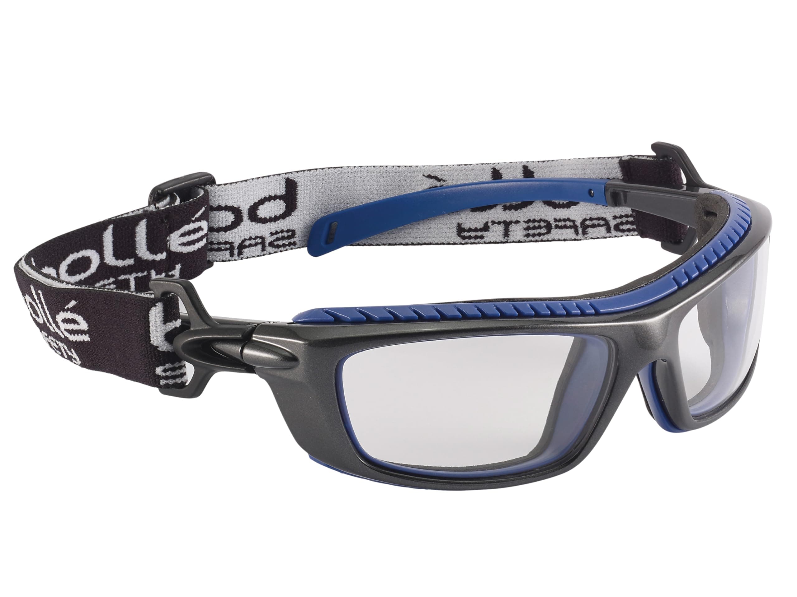 Bolle BAXPSI Platinum Goggles with Anti-Scratch and Fog Frame Lens, Clear/Black/Blue