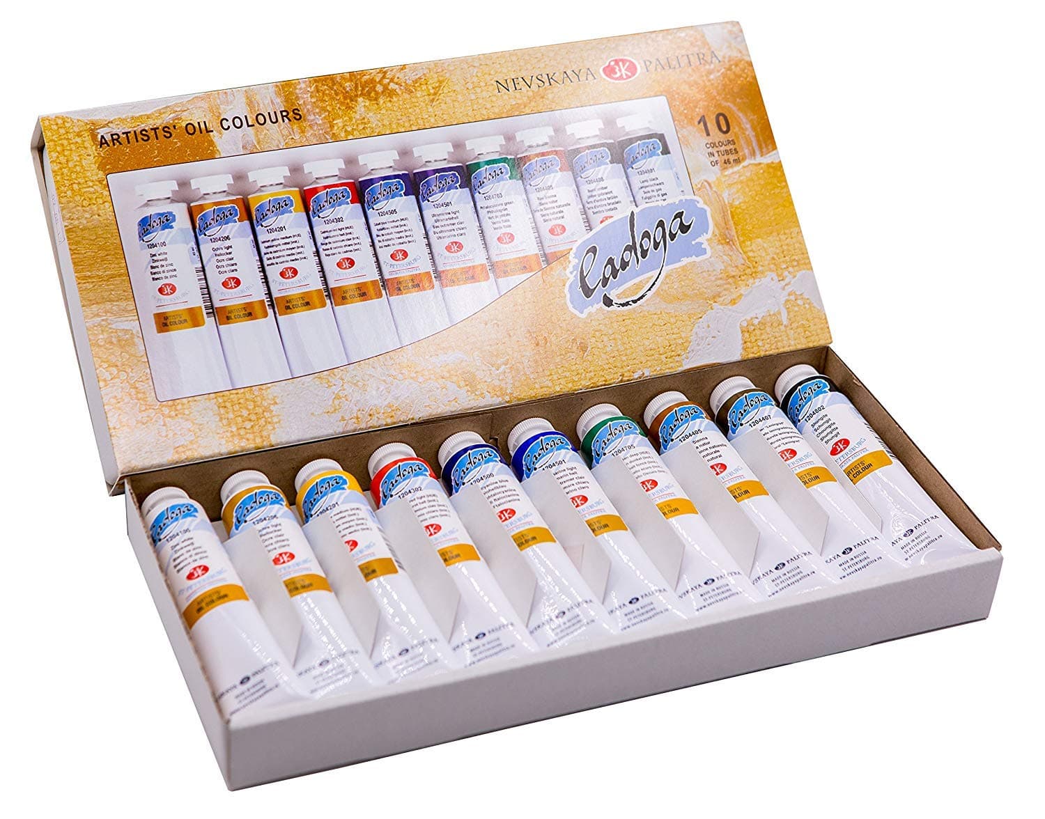 Nevskaya Palitra Ladoga Extra-Fine Oil Paint Set of 10, 46ML Each Tube