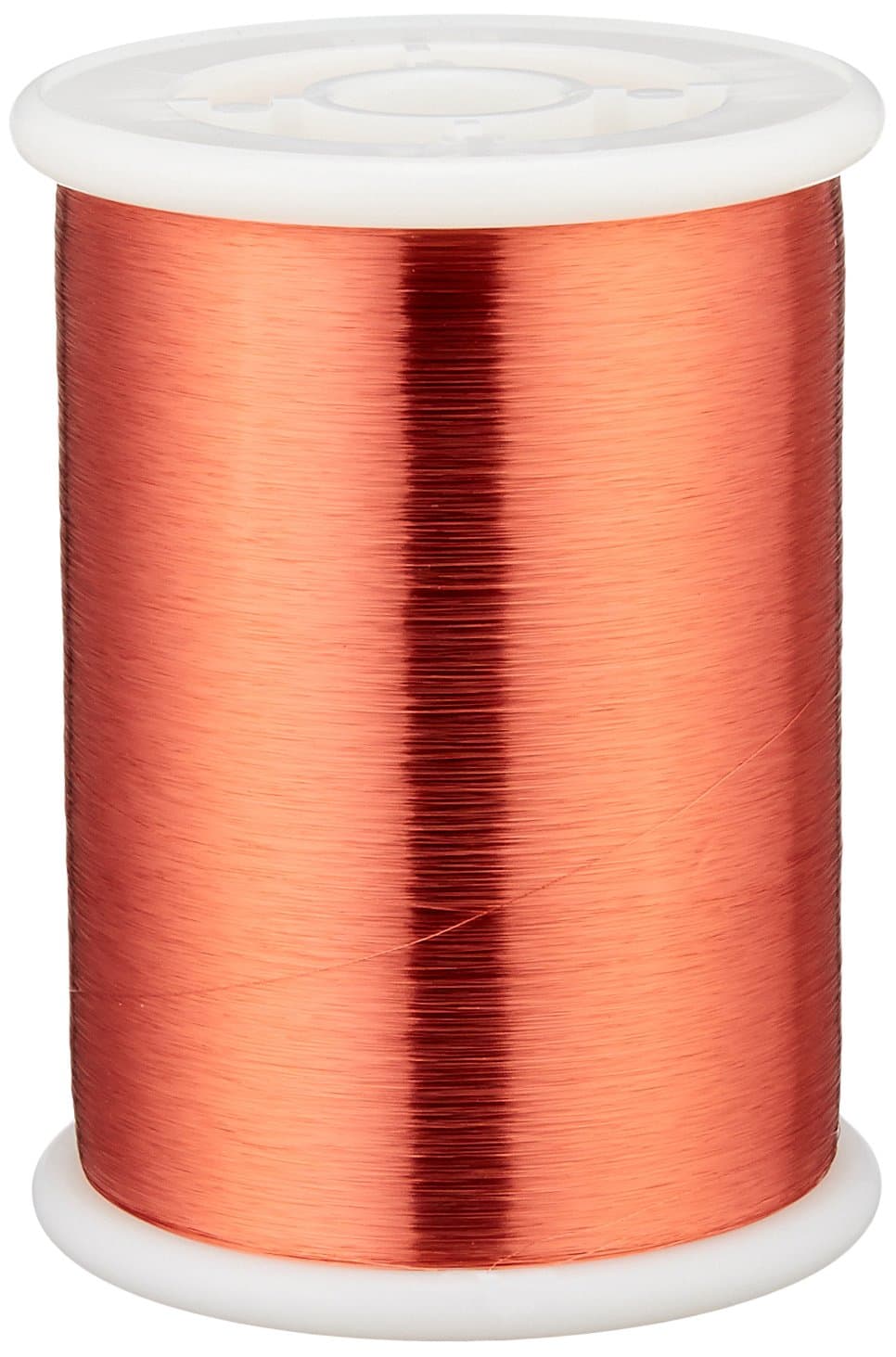 Magnet Wire, Enameled Copper Wire, 42 AWG, 1.0 Lbs, 51313' Length, 0.0026" Diameter, Red