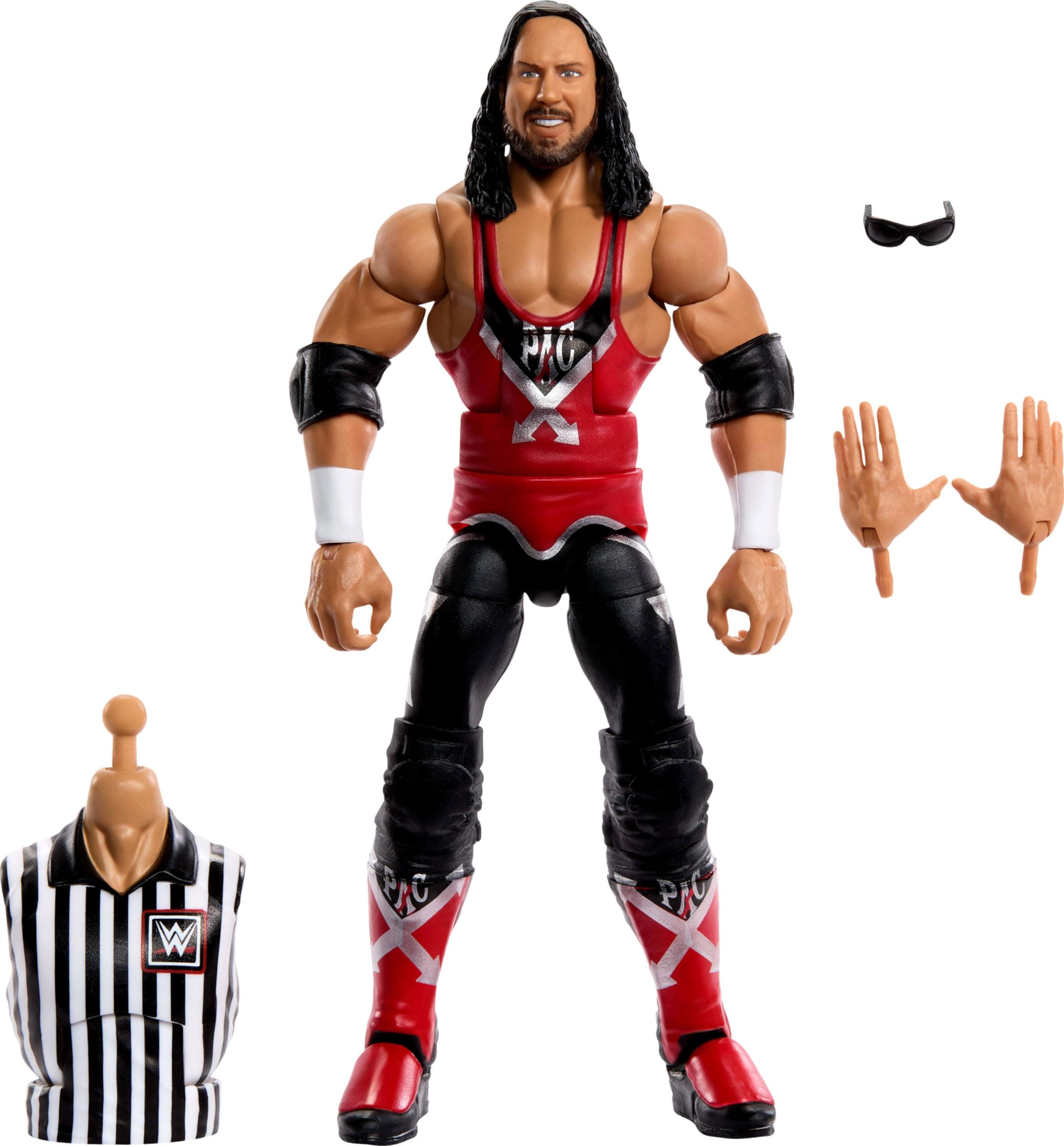 WWE Elite Collection Action Figure, SummerSlam X-Pac Collectible with Accessory & Referee Build-A-Figure Parts