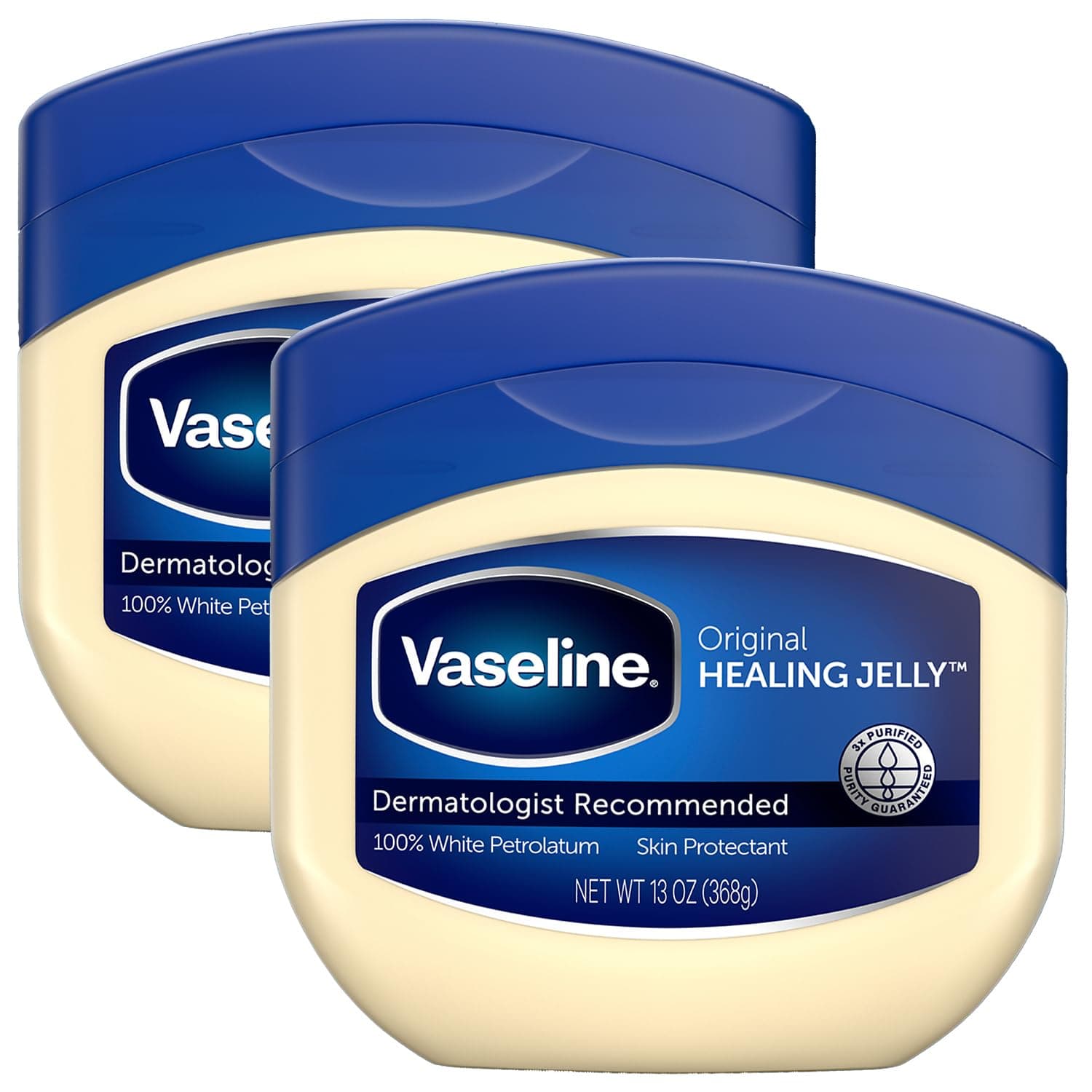 Petroleum Jelly Value-Size 2-Pack – Dermatologist Recommended Skin Protectant, Healing Ointment for Beauty & Personal Care, 13 Oz Ea
