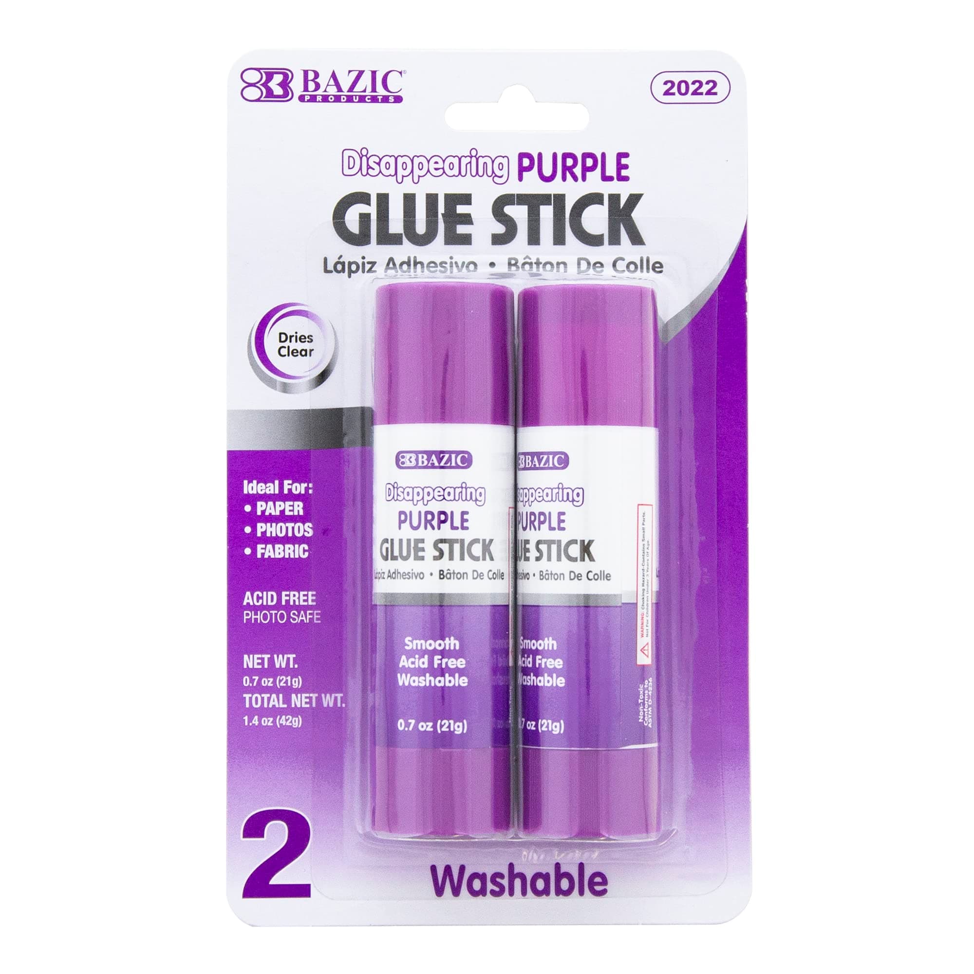 Large Washable Purple Glue Stick 21g / 0.7 Oz.