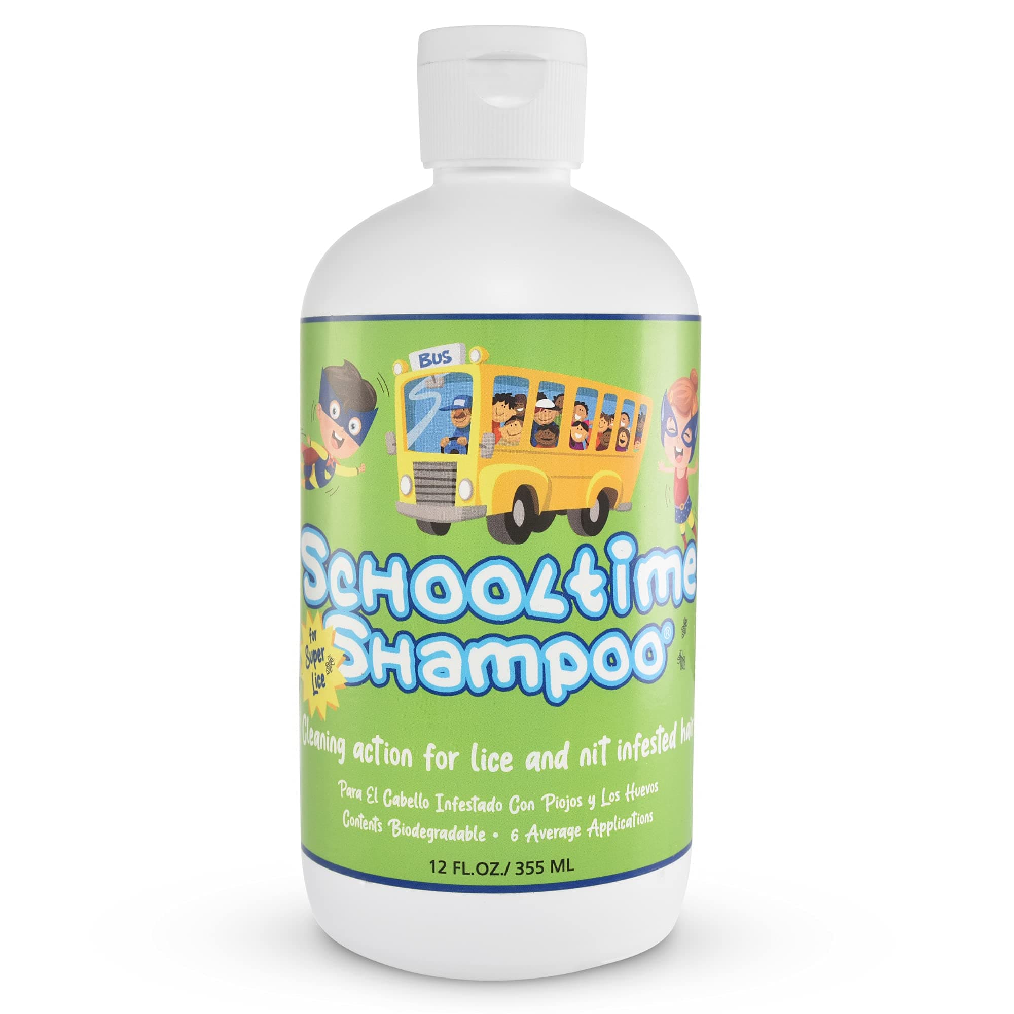 Schooltime Shampoo for Lice & Nit Removal- 350ml Highly Effective After One 15 Minute Application