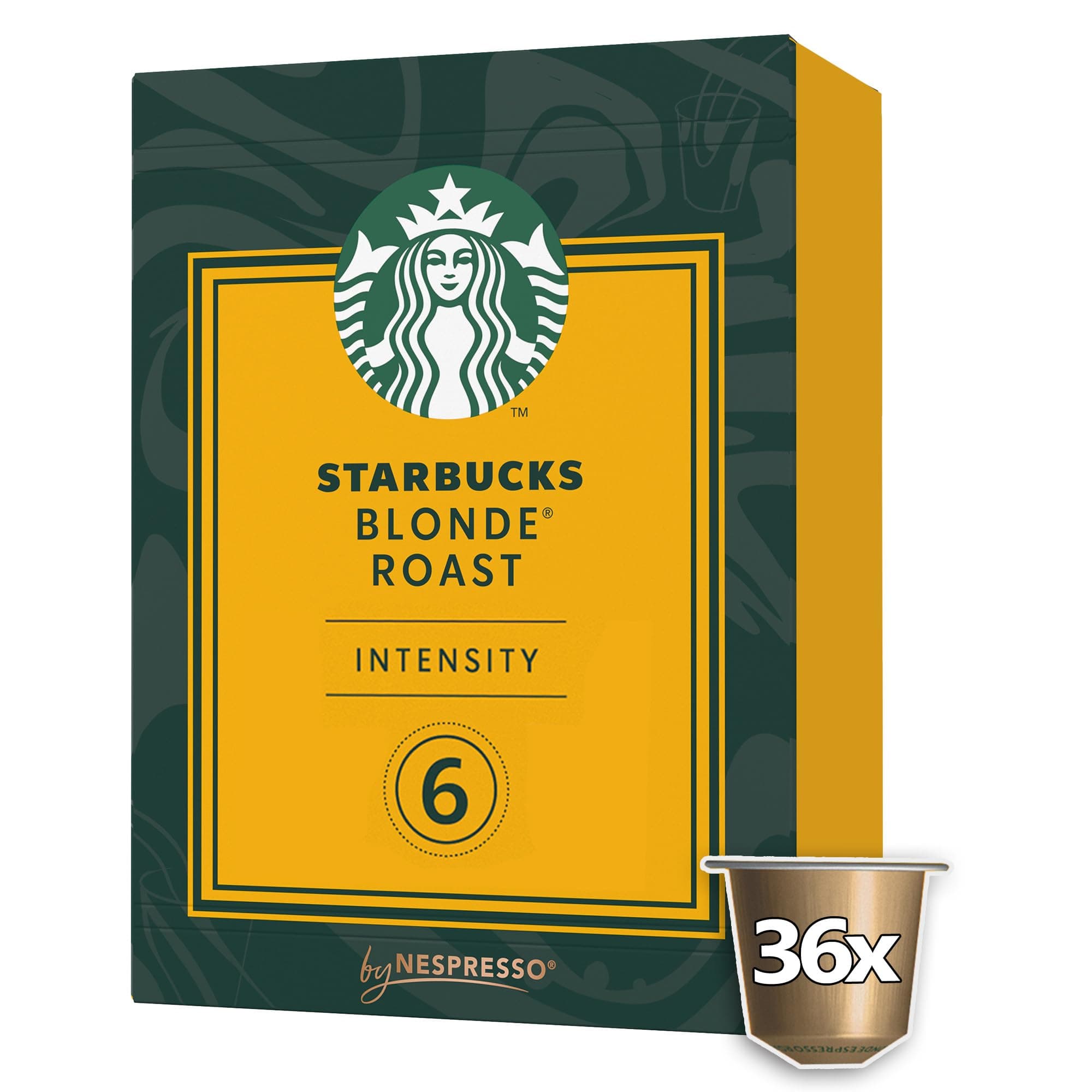 StarbucksBlonde Espresso Roast By Nespresso Capsules (36 Capsules)