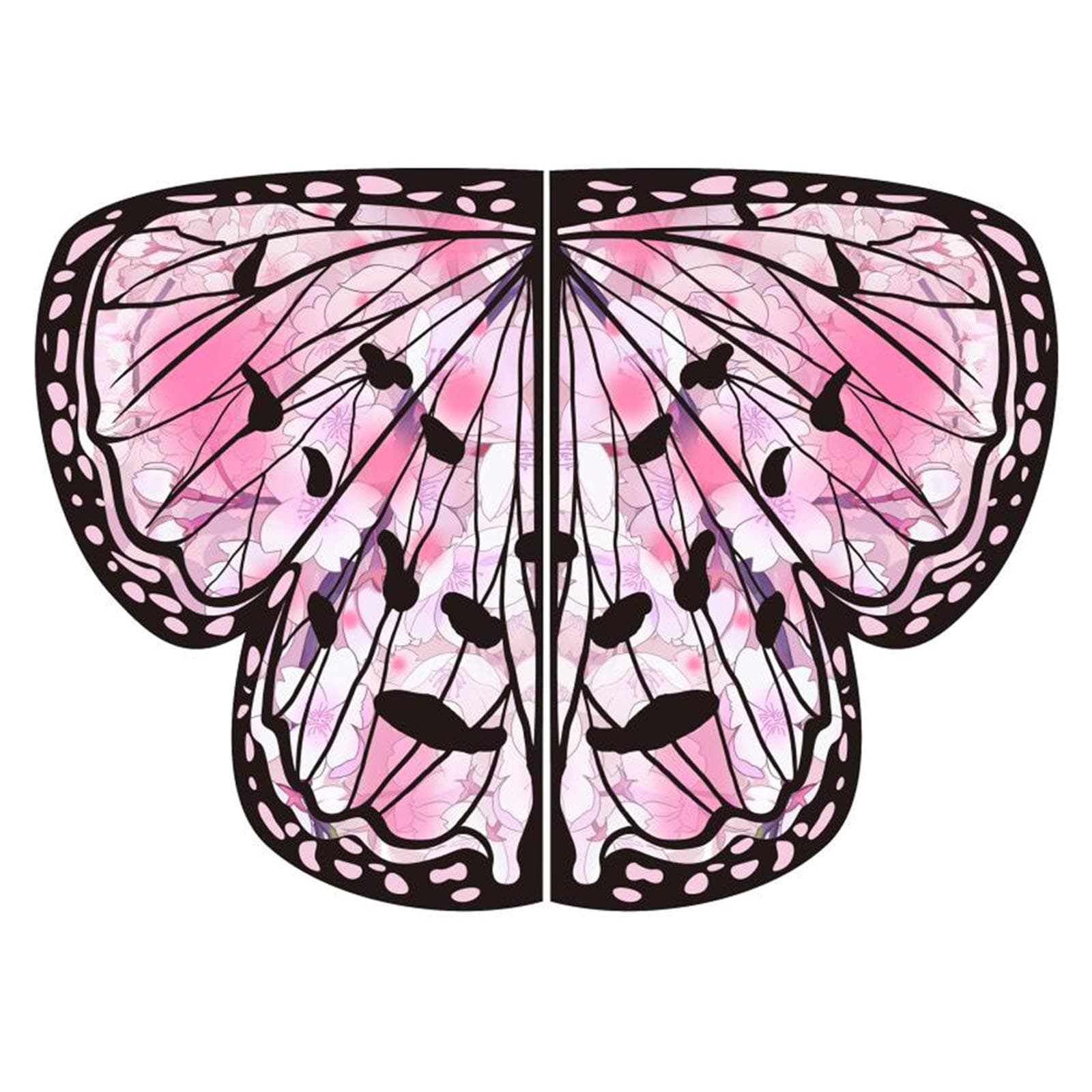 QBSM Women Halloween Butterfly Wings Shawl Fairy Ladies Soft Cloak Cape Costume