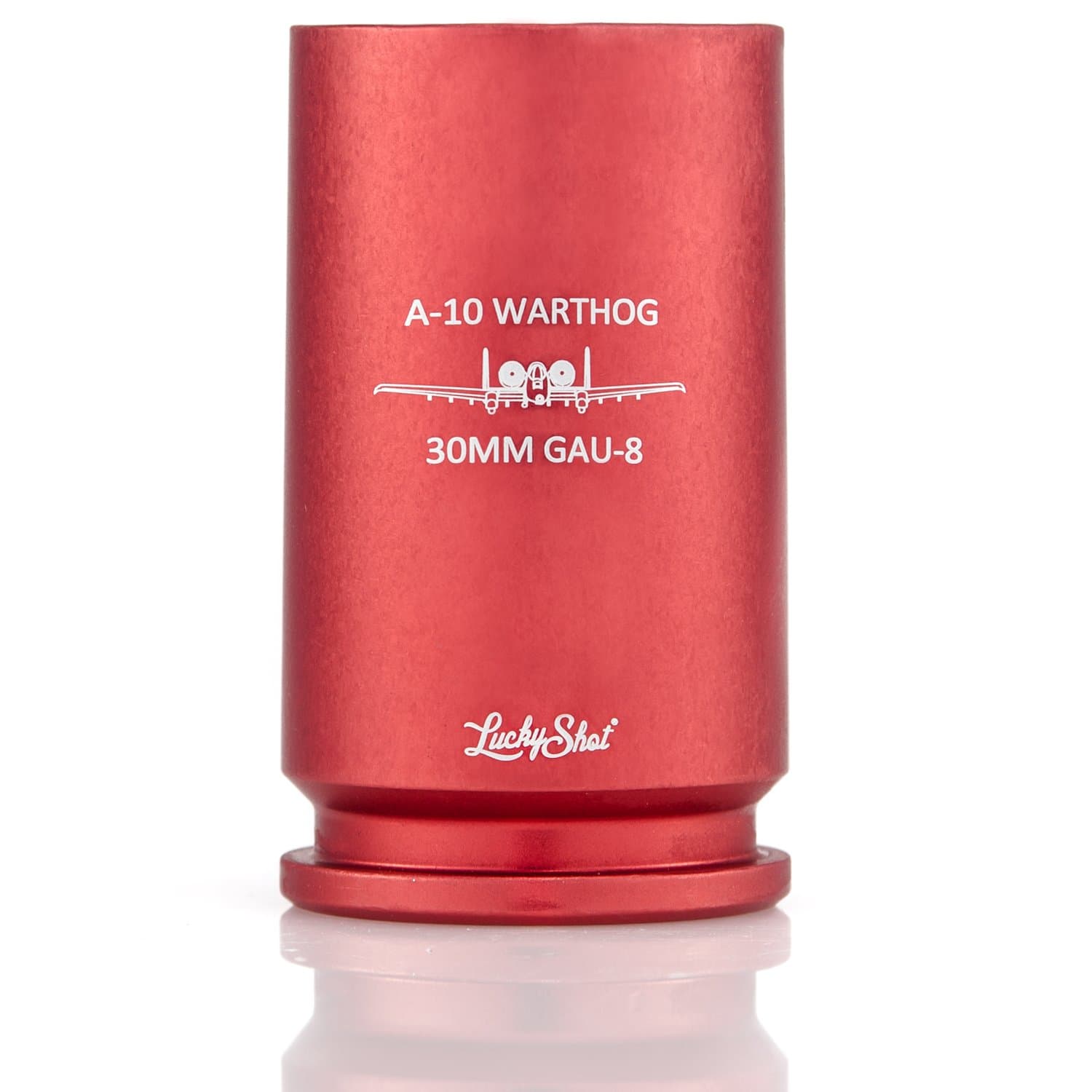 Lucky Shot 30MM SHOT GLASS | 2.7 oz | MADE IN USA (WARTHOG EDITION | RED)