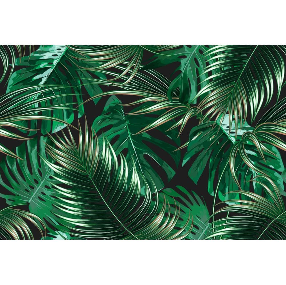 8x6ft Tropical Leaves Wall Backdrop Natura Garden Theme Summer Birthday Party Summer Holiday Party Background Tropical Plant Leaf Kids Adult Photo Studio Leaf Wall Room Wallpaper
