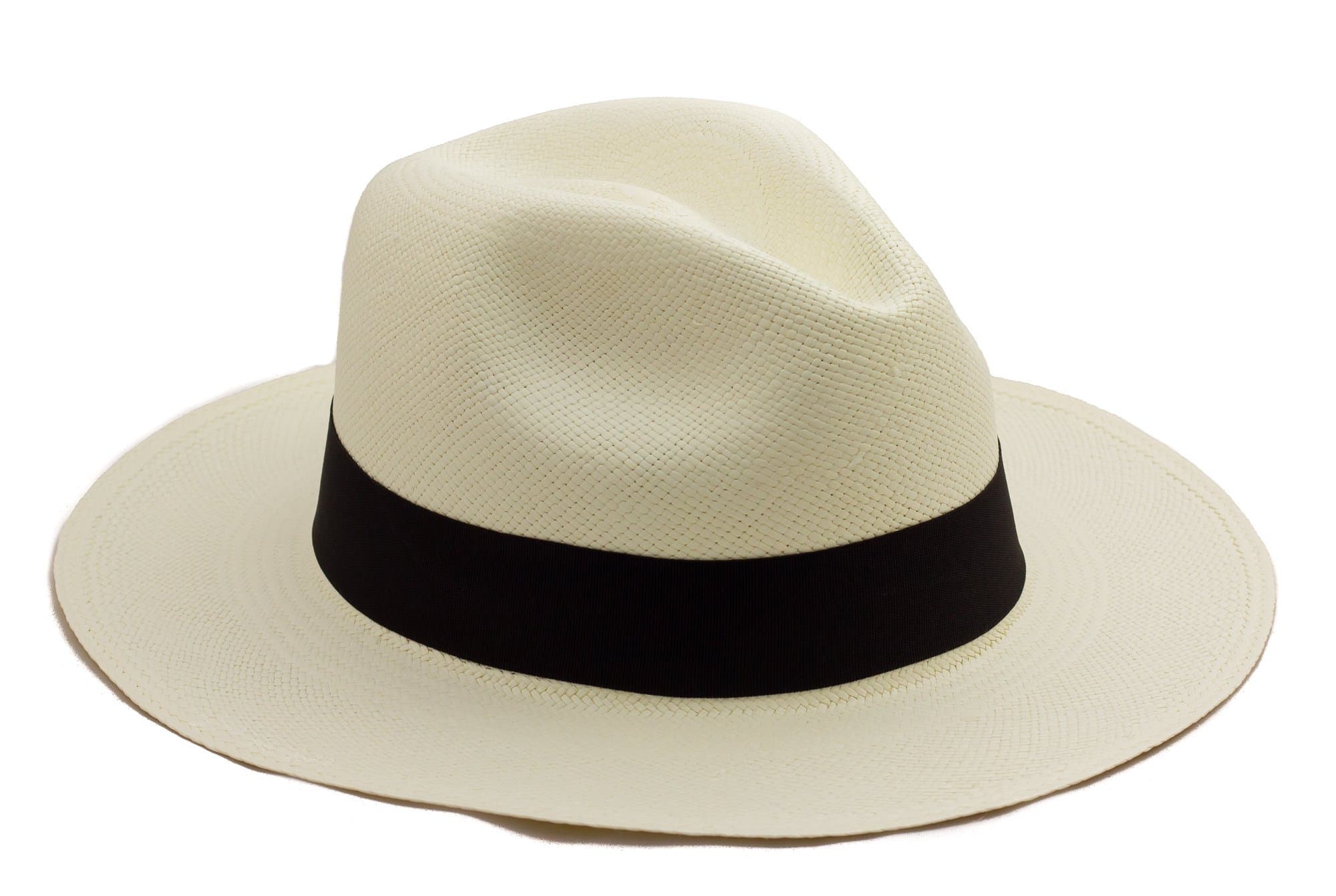- Fedora Panama Hat - White or Natural - Lightweight Rollable Version.