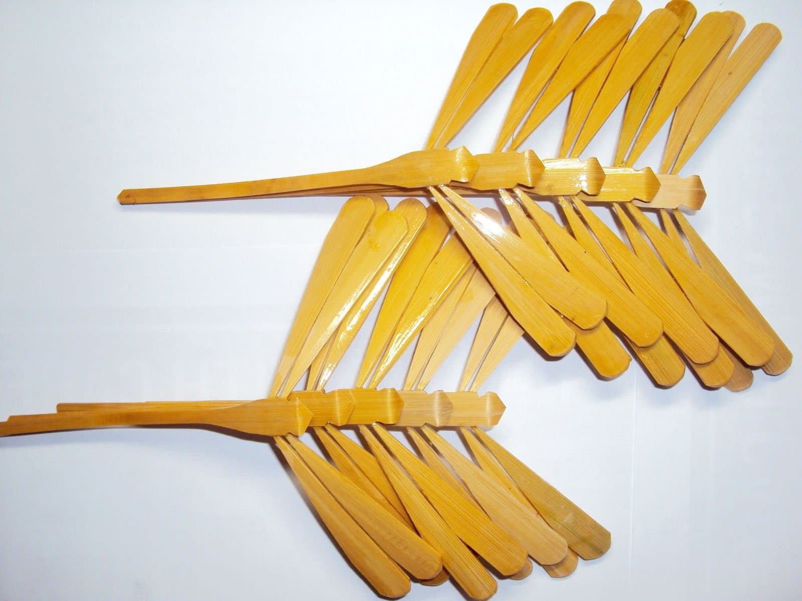 Vietnam Lot of 10 Mini Self Balancing Bamboo Dragonfly 4.7'' -Unpainted - Home Decoration - Handmade Toy