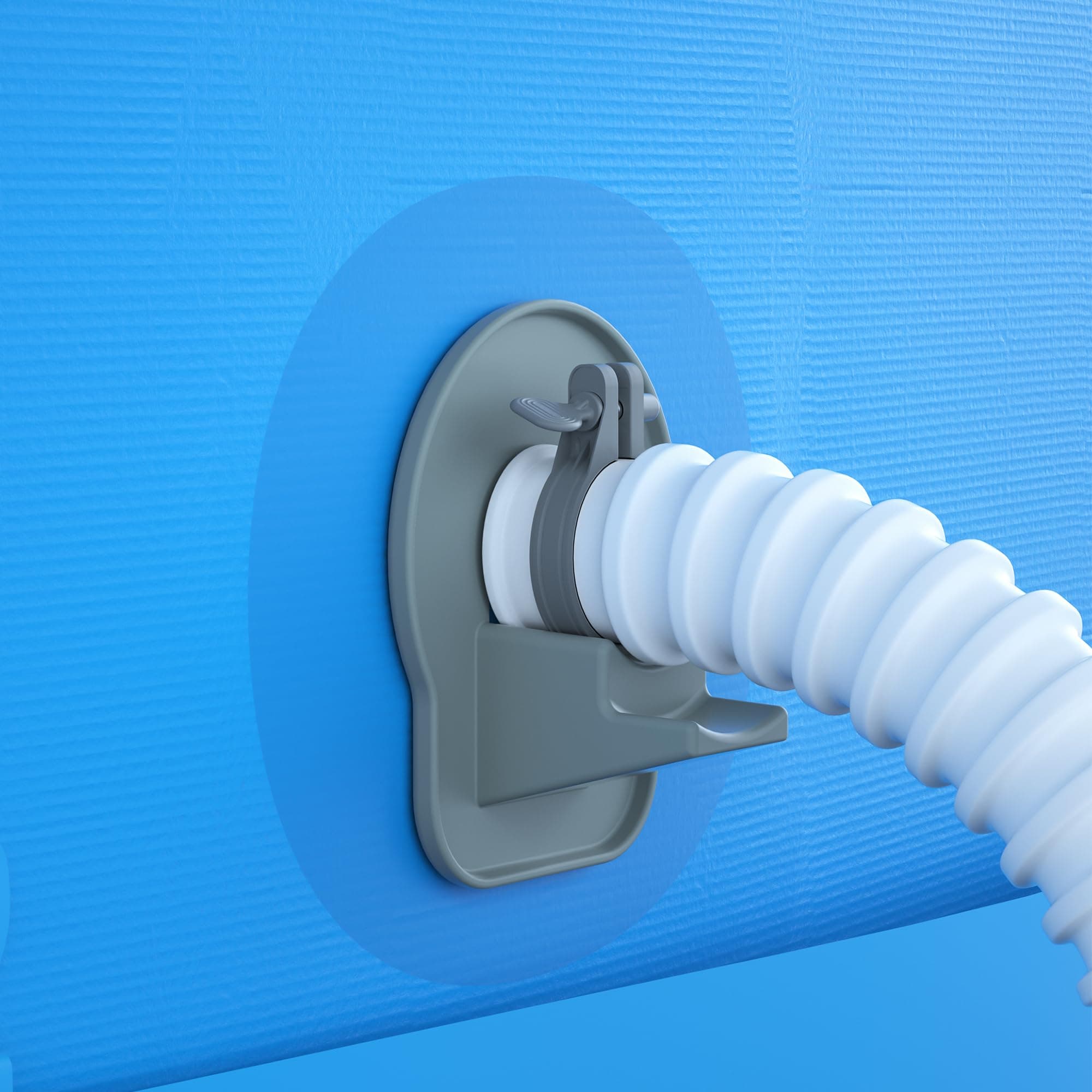 2 Pack Swimming Pool Pipe Holders, Above Ground Swimming Pool Hose Support Holder with Tape, Designed Compatible with Intex Pools