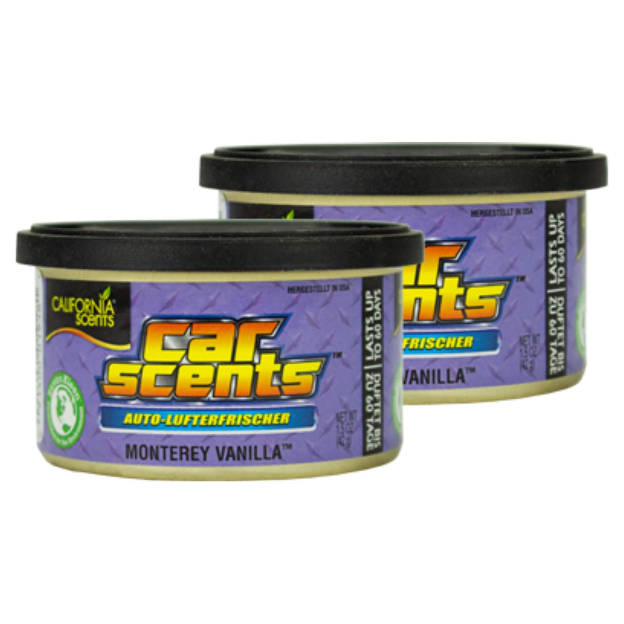 2 x California Scents Car Scents Monterey Vanilla Air Freshener Car Fragrance 7026