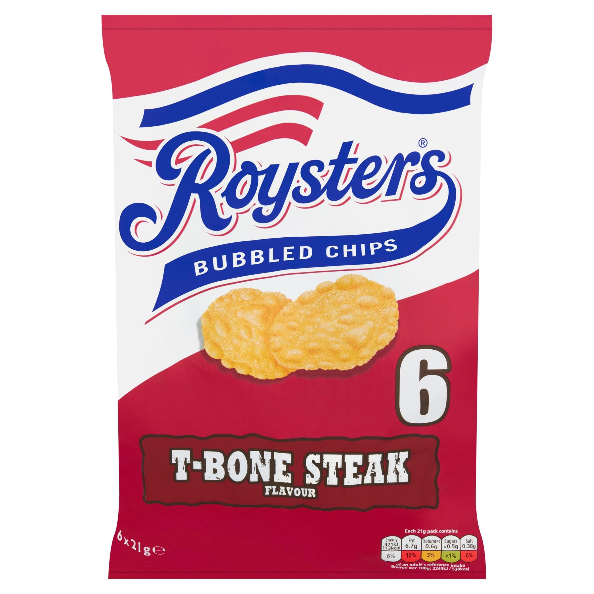 Bubbled Chips T-Bone Steak Flavour 6 x 21g