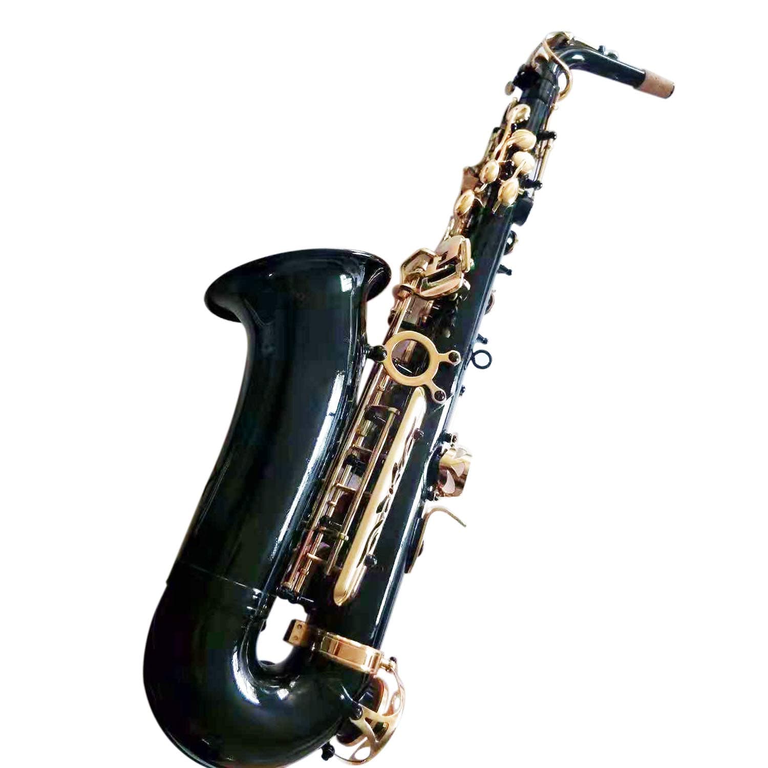 Flanger F-980 Black Nickel Plated Keys E Flat Professional Alto Saxophone with Tuner, Case, Mouthpiece