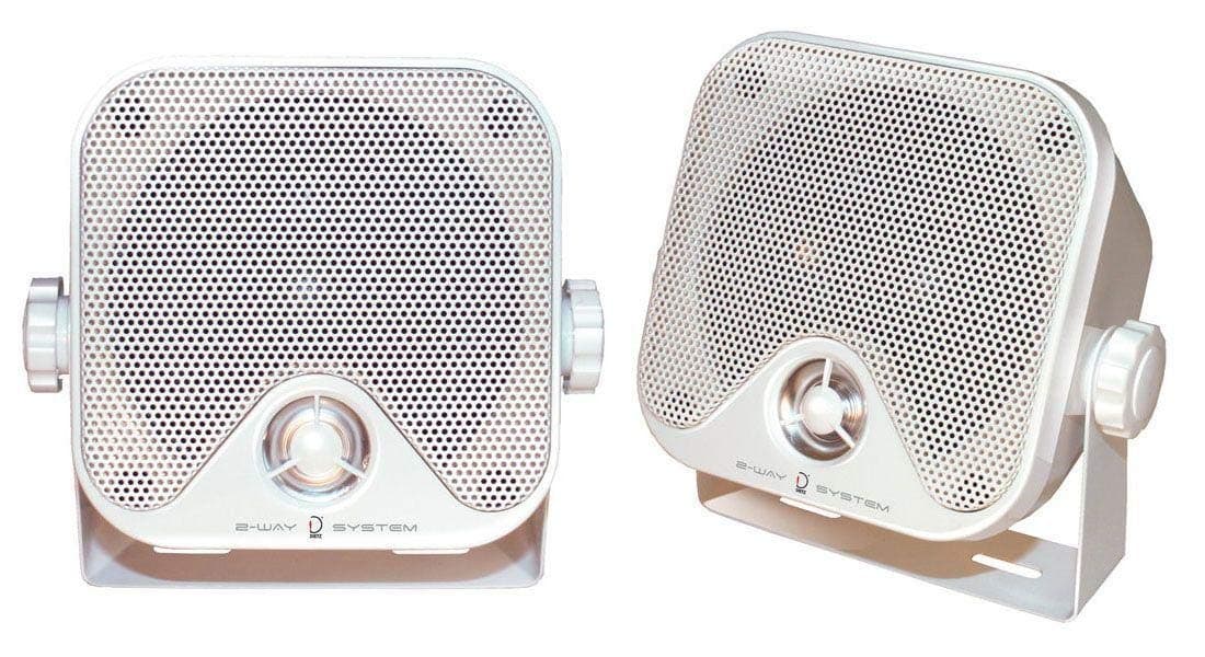 Dietz CX 4mW – 2-Way Mounting Speakers for Marine, Boat, Camping, Tractor, Caravan, 90 Watt, White/Set of 2