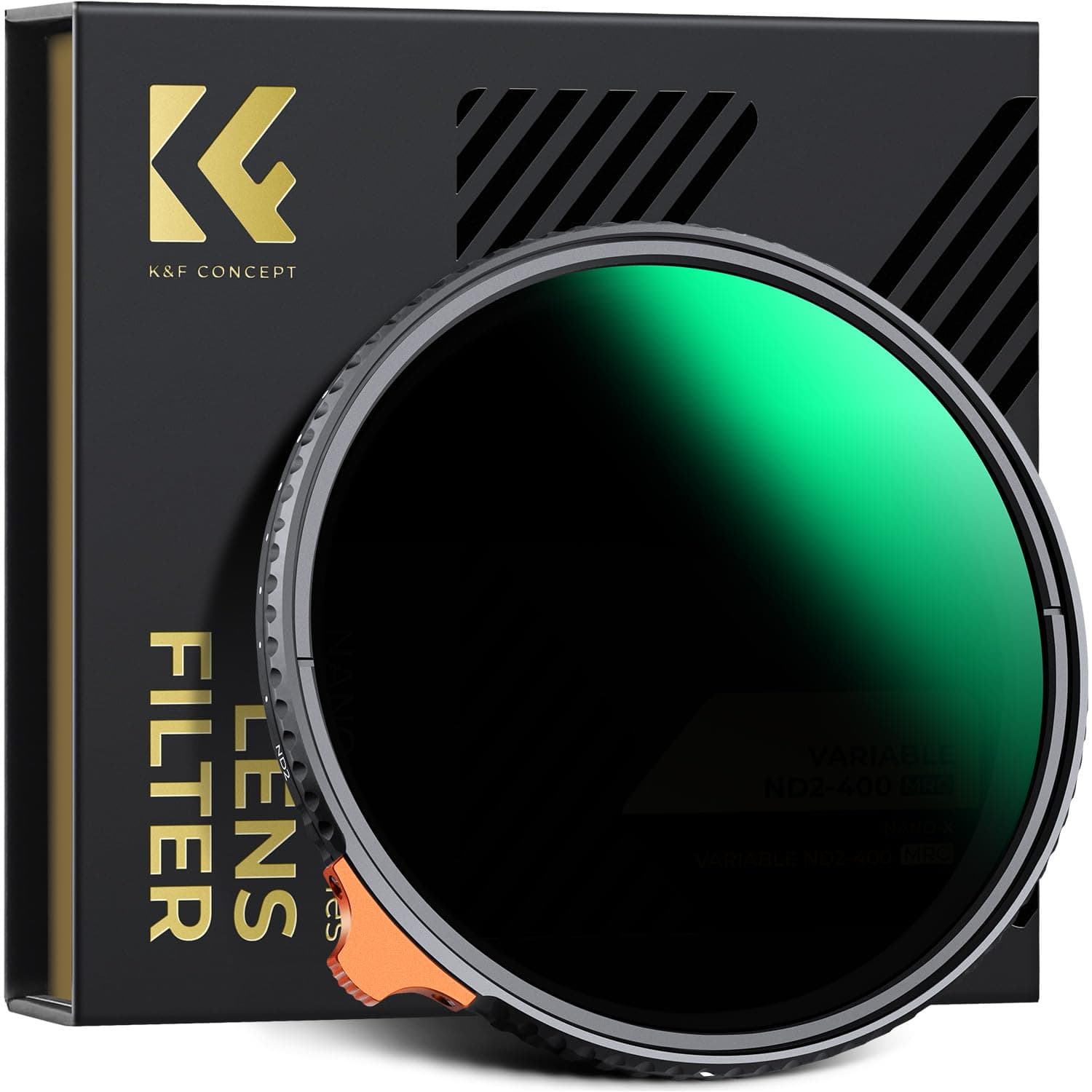 K&F CONCEPT 67mm Putter Variable ND Filter ND2-ND400 (1-9 Stops) 28 Multi-Layer Coatings Import AGC Glass Adjustable Neutral Density Filter for Camera Lens (Nano-X Series)