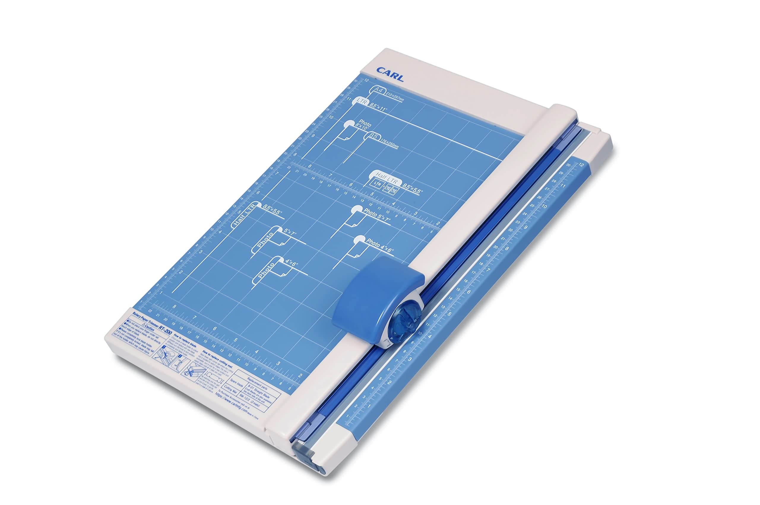 Carl Manufacturing 12200 Rotary Trimmer 12-Inch 10 Sht Cap. 10-1/4-Inch x12-Inch x3/4-Inch GY