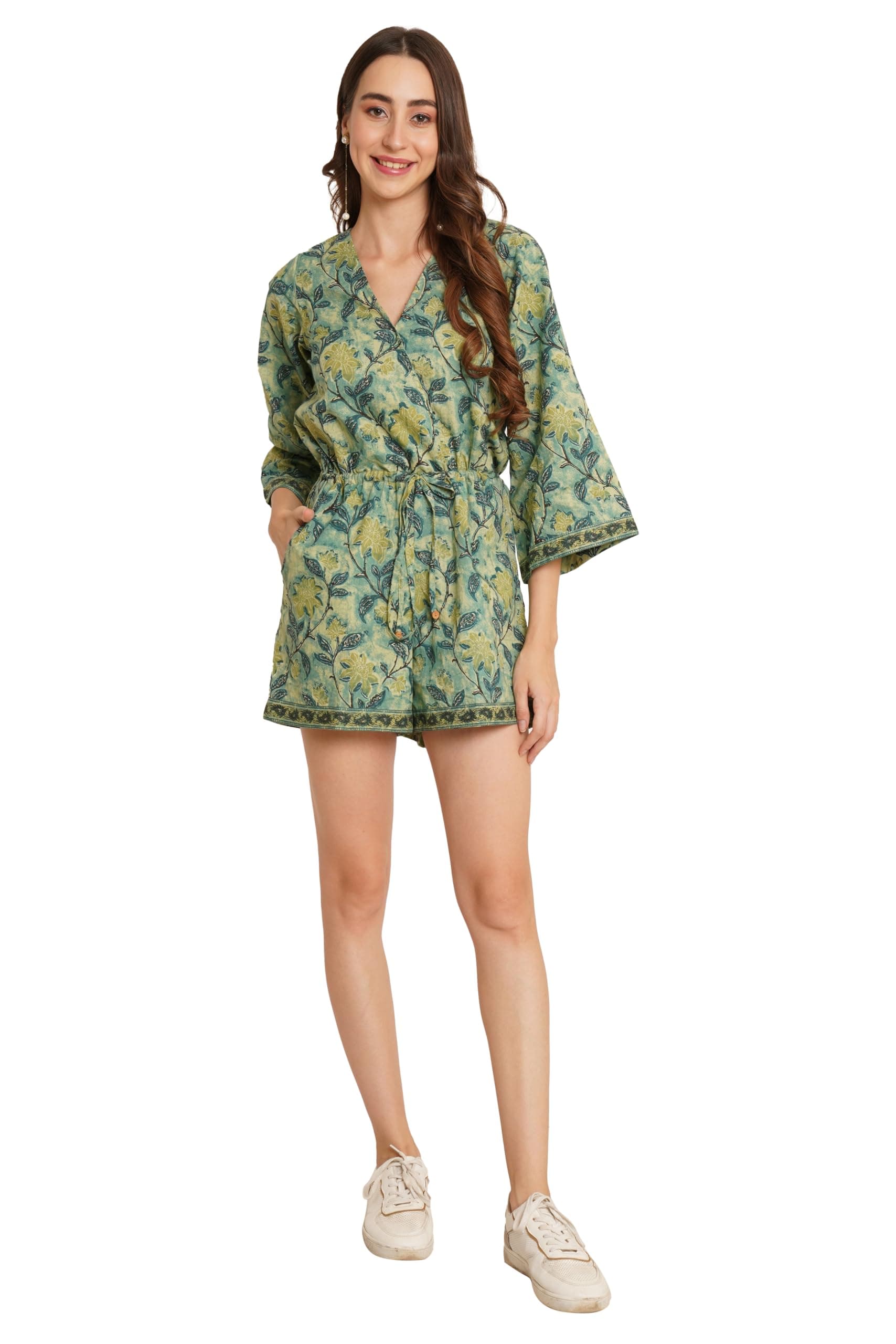 COTLAND Fashions Jaipuri Cotton Printed Playsuit for Women