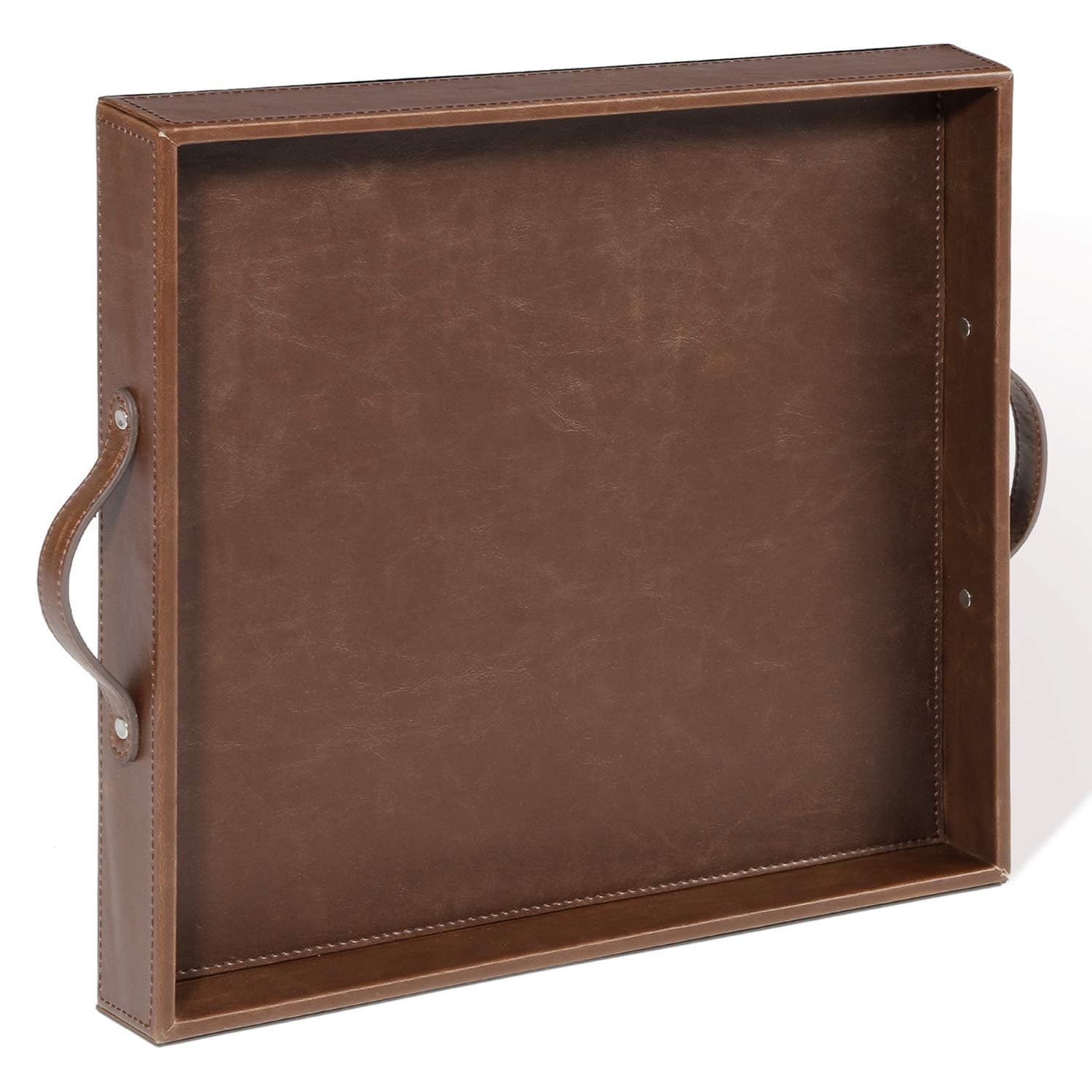 Square Serving Tray-Brown