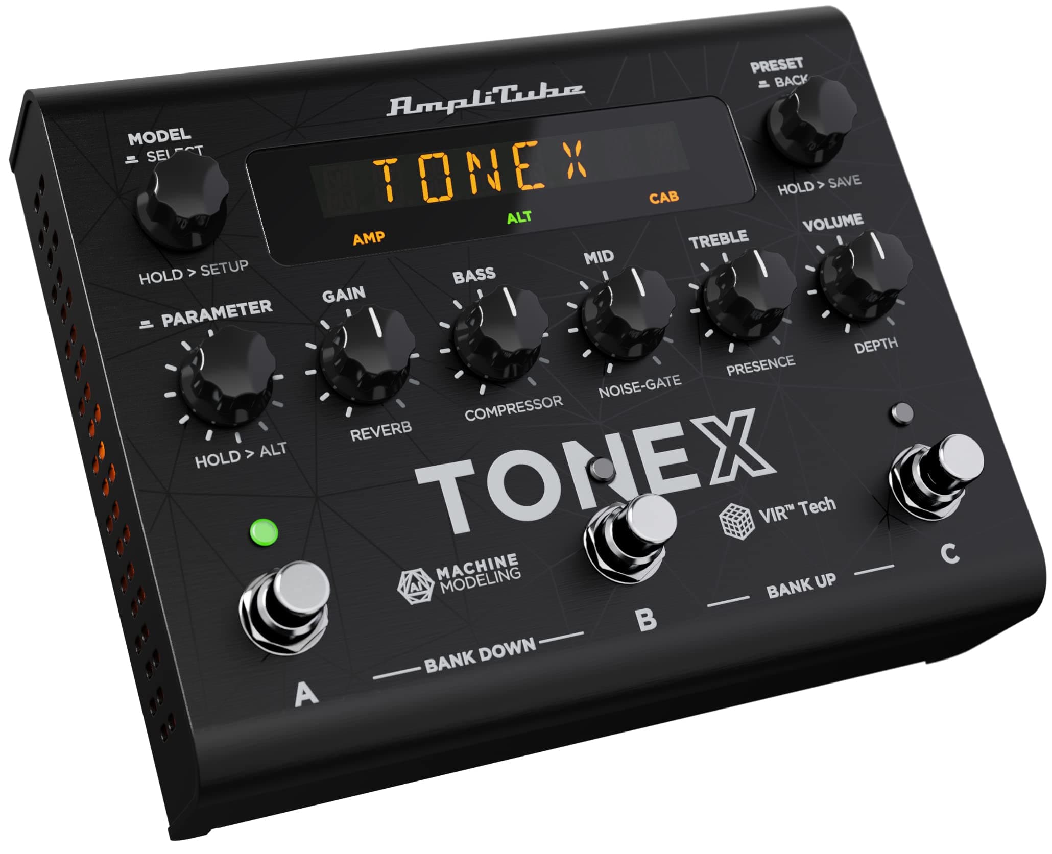 IK Multimedia TONEX Pedal: AI Machine Learning Multi Effects Pedal - Black Guitar Pedal - Distortion Style - 1000+ Tone Models
