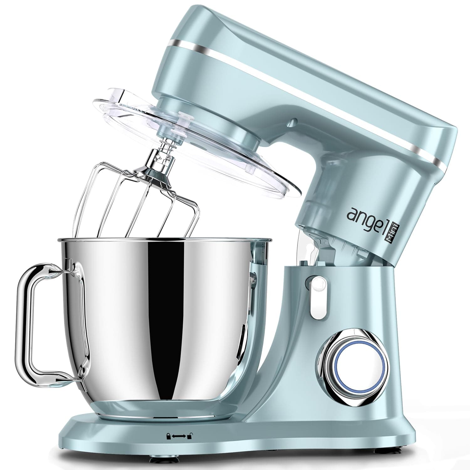 Stand Mixer,10-Speed Kitchen Electric Mixer,Tilt-Head Food Mixer with Dough Hook, Wire Whisk, Flat Beater, Stainless Steel Bowl (Blue2, 5QT)