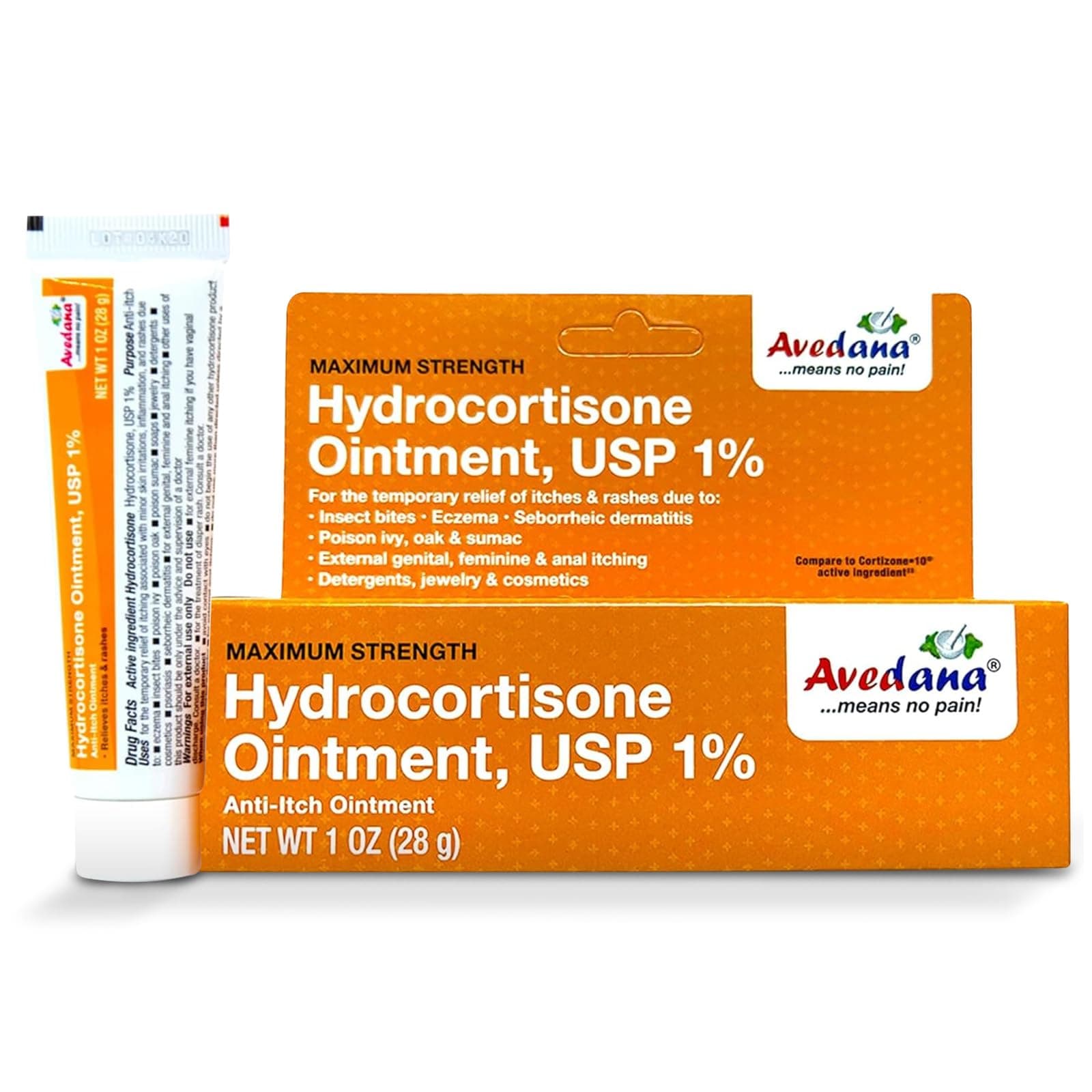 Hydrocortisone Ointment | 1oz Hydrocortisone Ointment with 1 Percent USP – Maximum Strength Cortisone Ointment | Fast Relief Anti Itch Ointment | Soothing and Calming Waterproof Formula