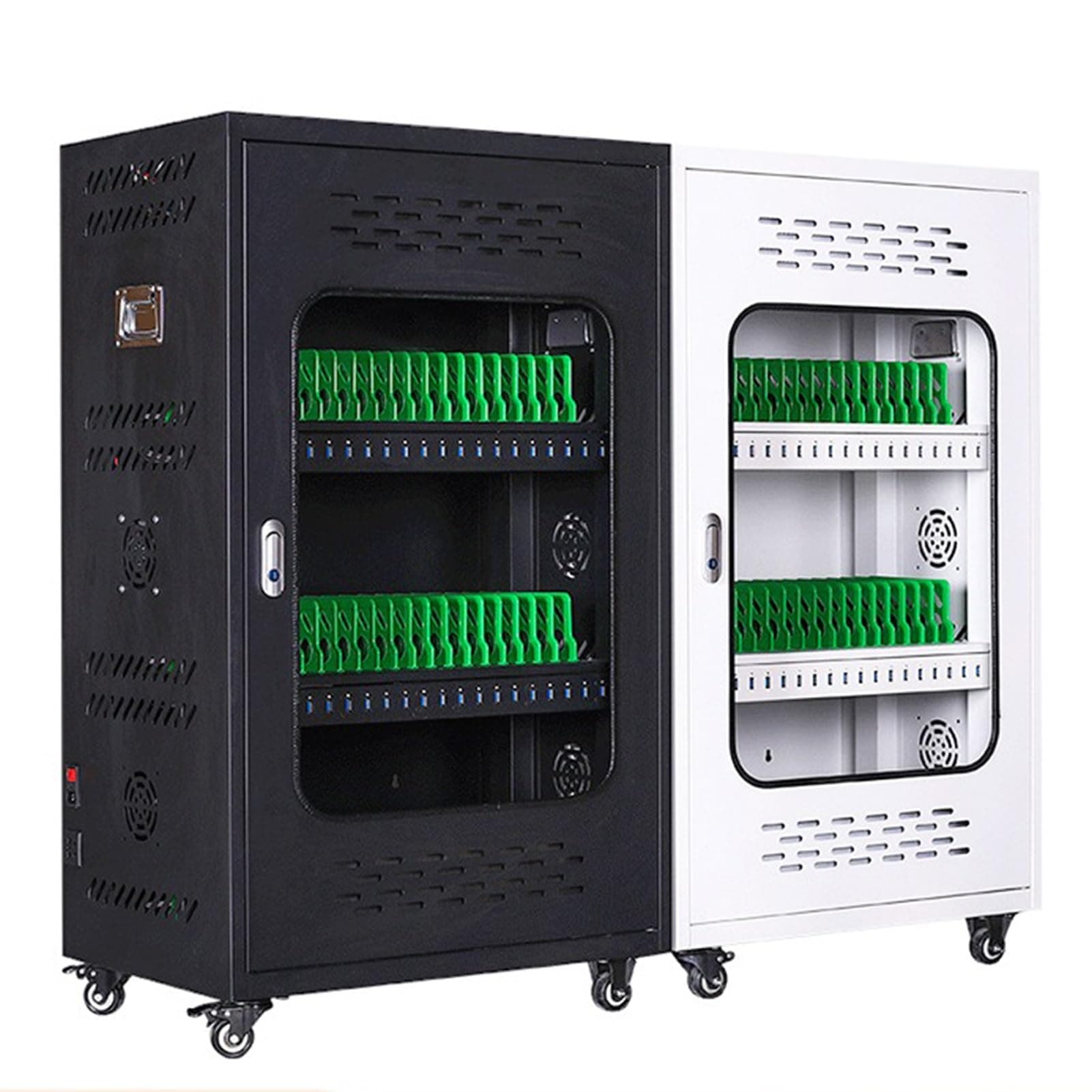 Computer Tablets Charging Station Cabinet for IPads, Chromebooks and Laptop Computers Charging Cart for School, Office, Healthcare & More (Color : Black, Size : 60 Slots)