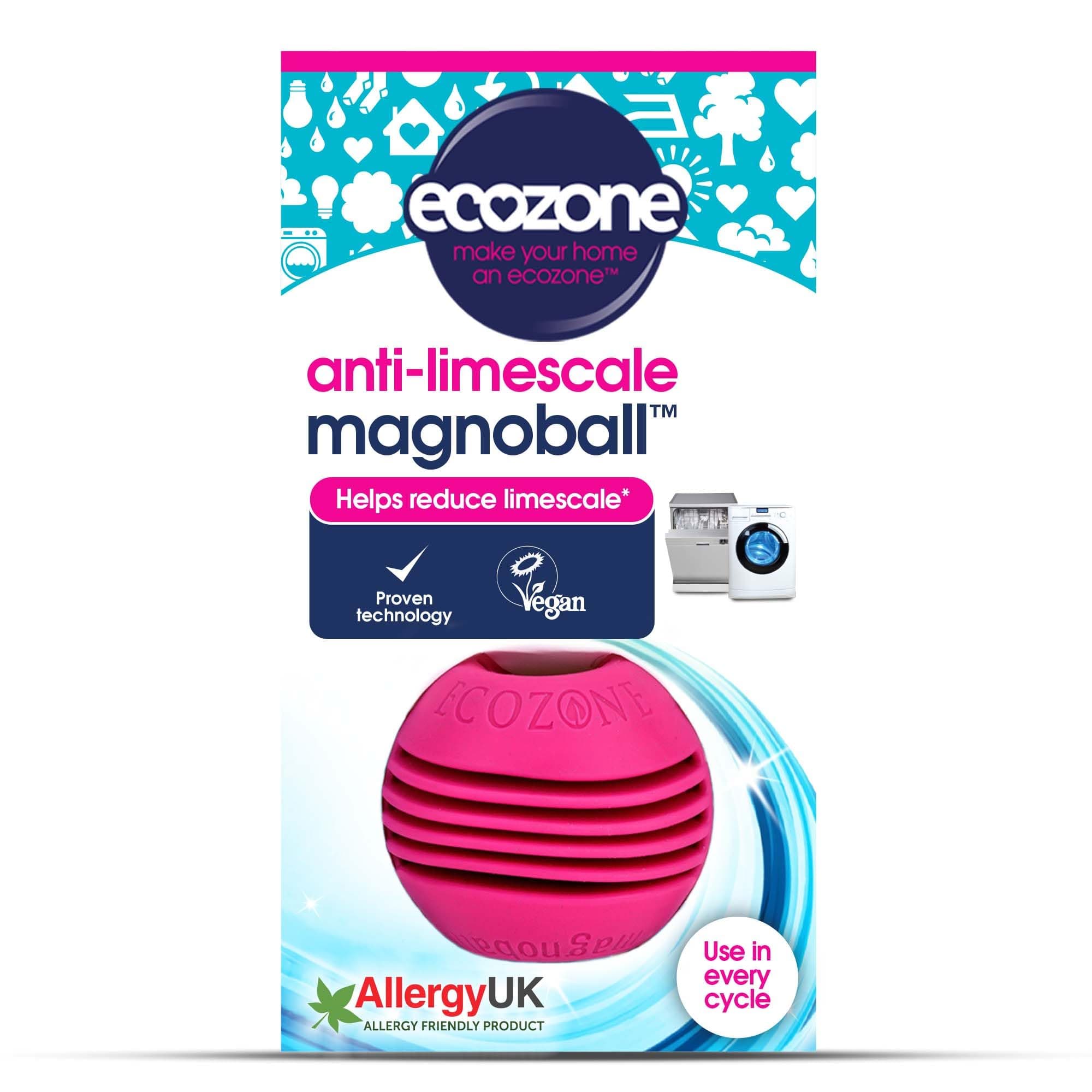 EcoZone Magnoball Anti-Limescale Device for Dishwashers & Washing Machines, Reusable Magnetic Limescale Remover & Descaler, Drum & Interior Cleaner, Vegan & Non Toxic, Scientifically Proven Result