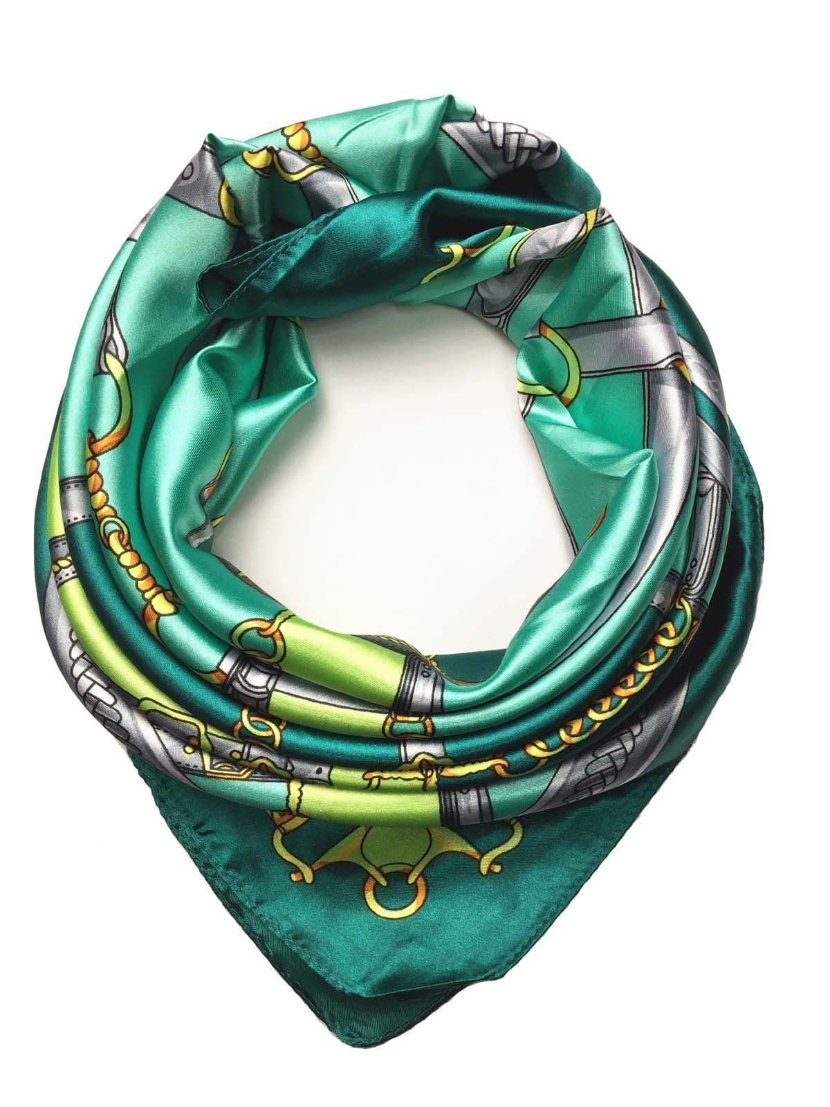 Silk Like Scarf Women's Fashion Pattern Large Square Satin Headscarf Headdress