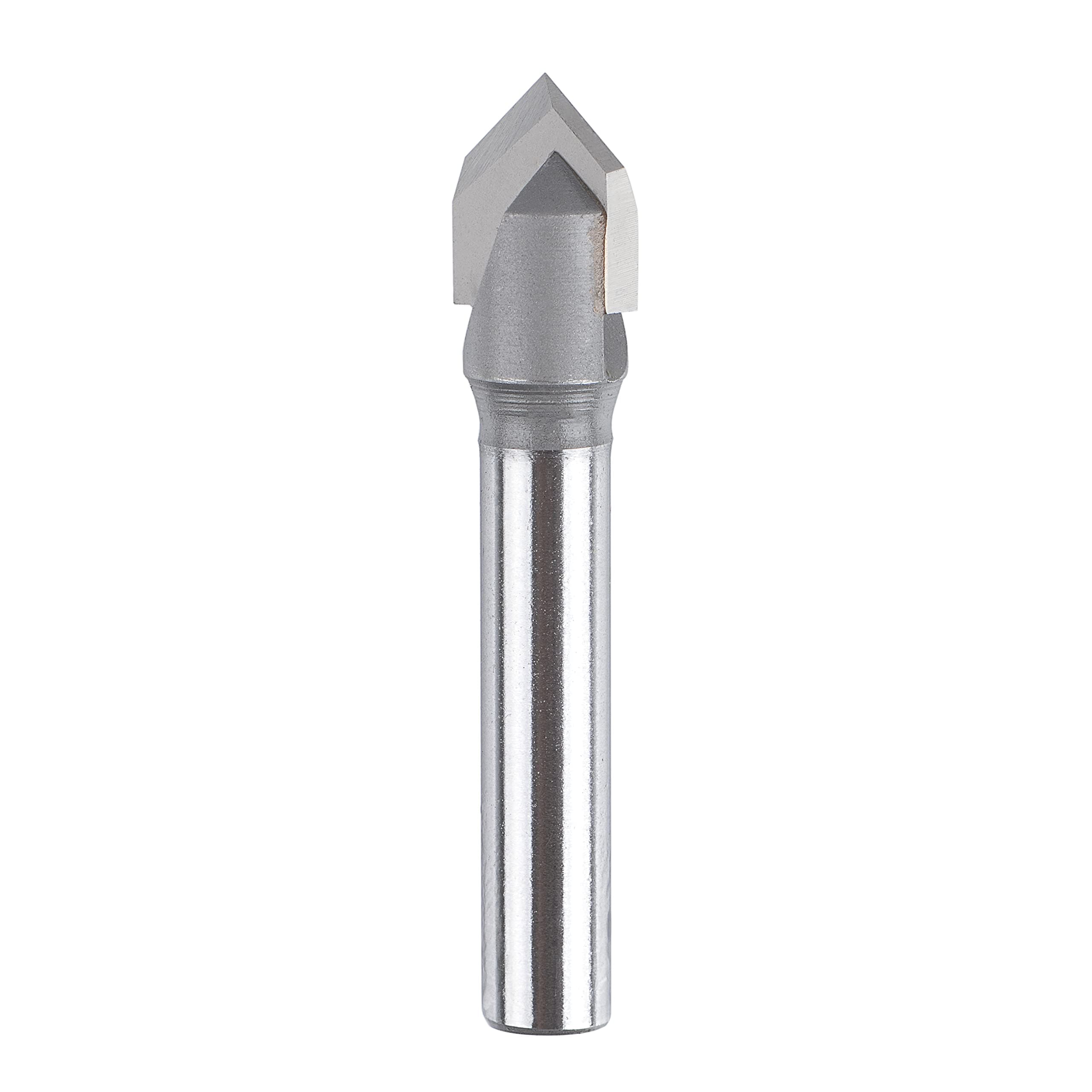 SpeTool V-Groove Carbide Router Bit 90 Deg Chamfer Bits for CNC Woodword 1/2in Cutting Diameter with 1/4in Shank
