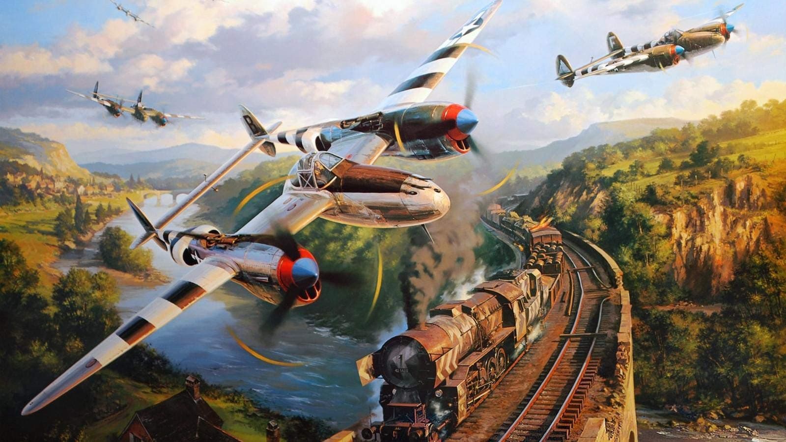 Wooden Jigsaw Puzzle 1000 PCS Airplane and Steam Train Large Size 1000 Pieces of Wooden Puzzle,Unique Home Decorations and Gifts