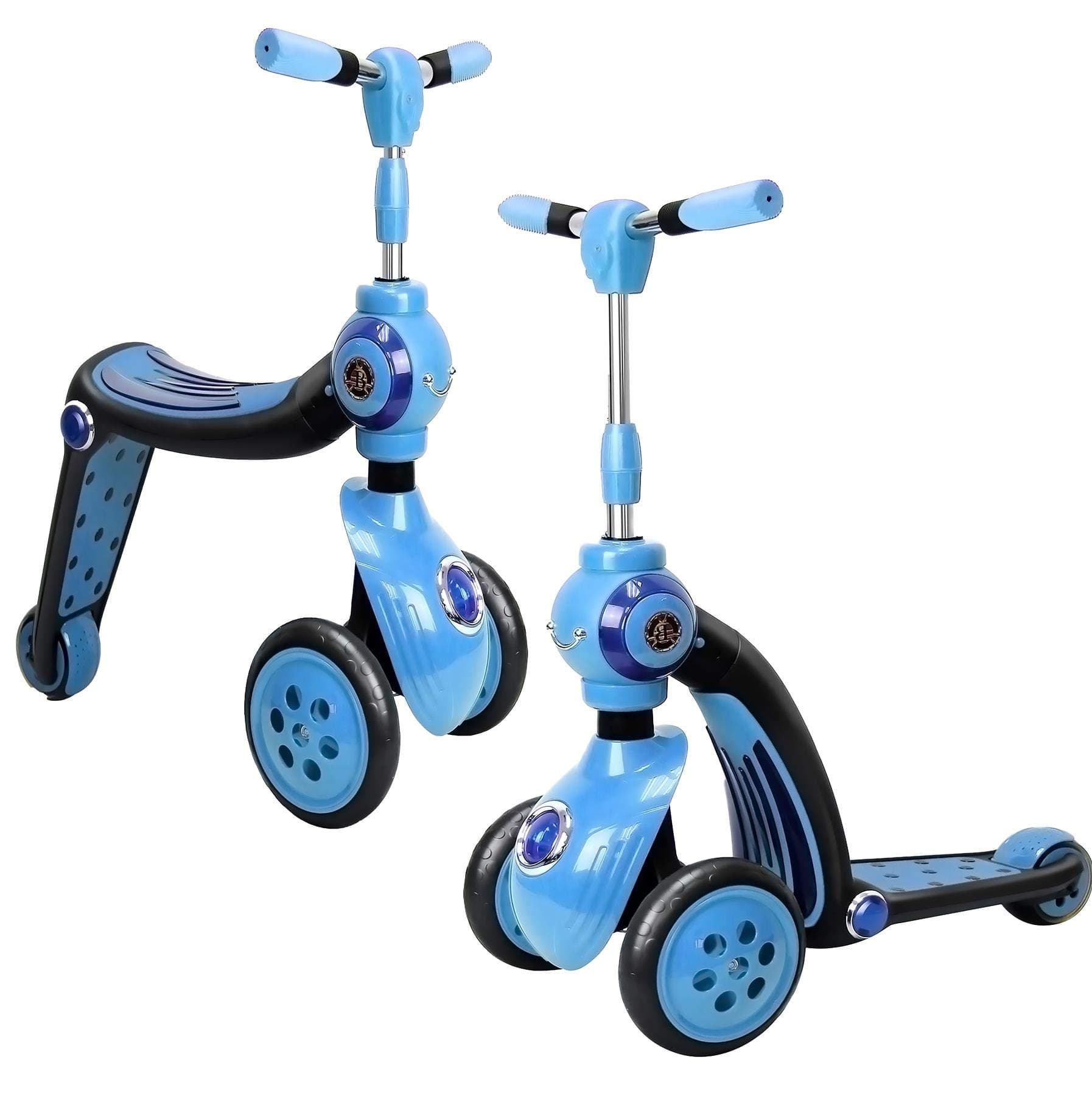 BI288Blue 2 In 1 Scooter and Balance Bike, Blue