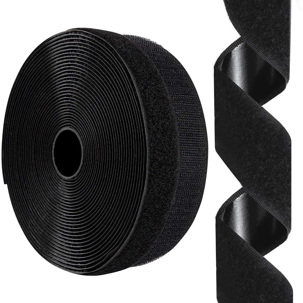 SOURRI 1 Inch x 26 Feet Hook and Loop Tape Sticky Back Fastener Roll, Nylon Self Adhesive Heavy Duty Strips Fastener for Home Office School Car and Crafting Organization