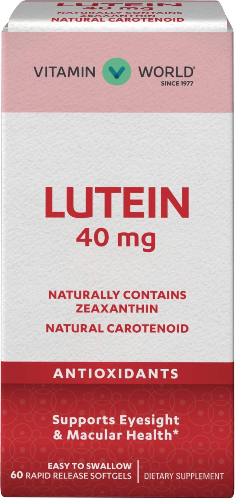Lutein 40mg 60 Rapid Release Softgels, Eye Health, Vision, Antioxidant