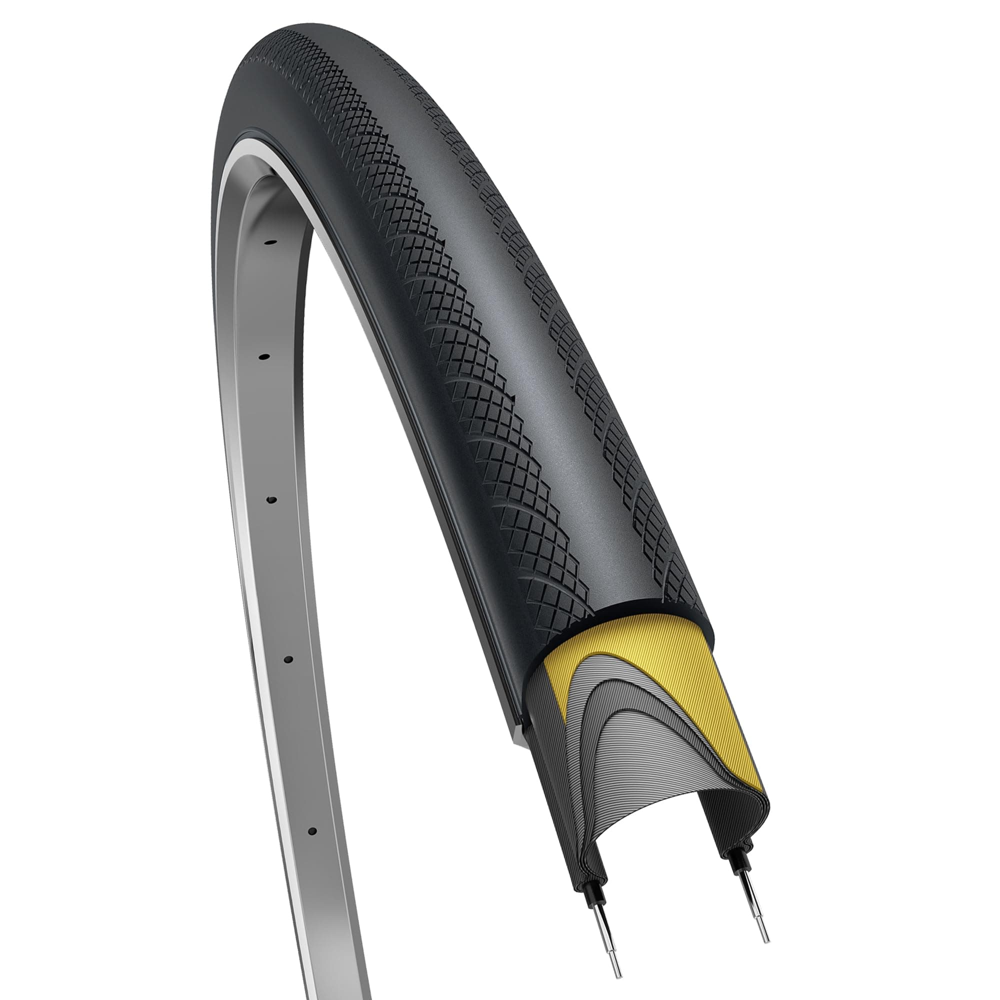 Fincci 700x28c Tyre 28-622 ETRTO 60TPI with 1mm Antipuncture Protection 700x28 Bike Tyres for Cycle Race Road Racing Touring Bicycle