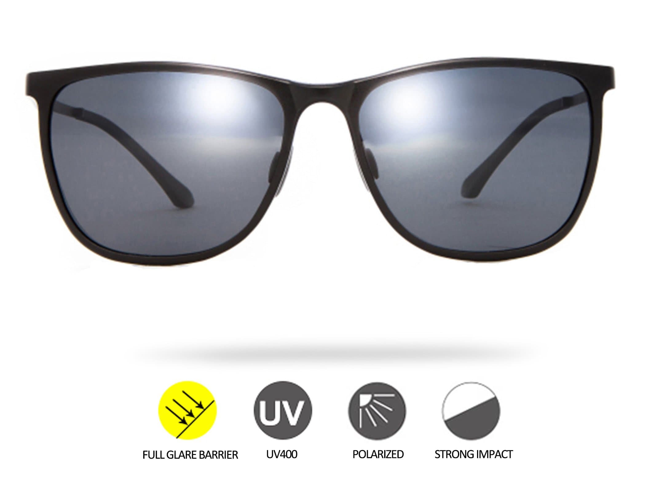 Sodear True Colors Uv400 Protection A Sense of Comfort Classic Polarized Sunglasses Black Frame Black Mirrored Lens