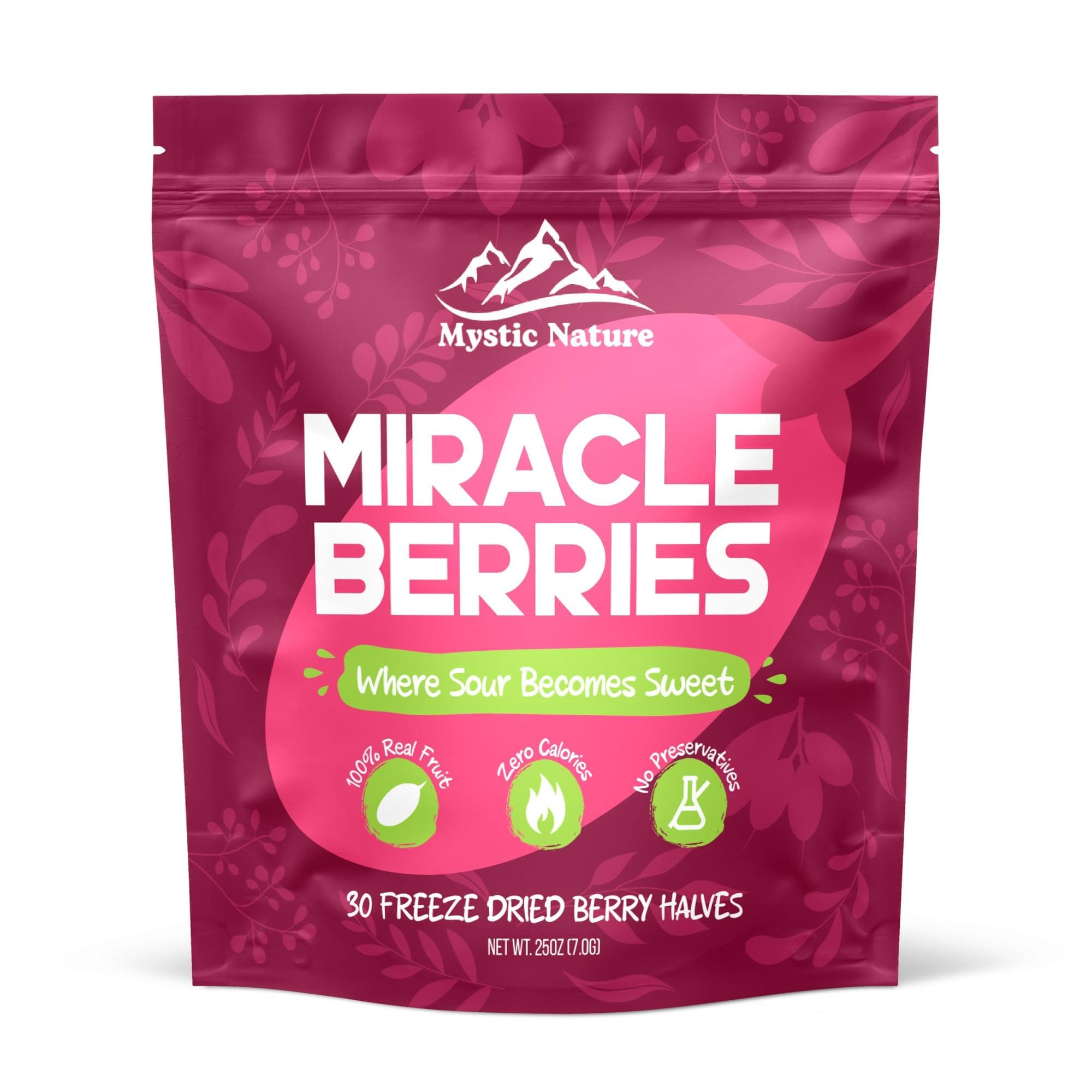 Miracle Berries | Zero Calories Zero Sugar 100% Natural Fruit | 30 Servings