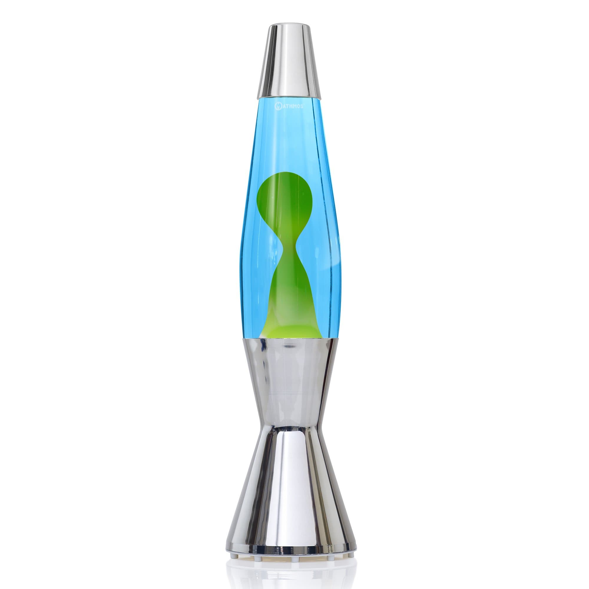 MATHMOS Astro Baby Lava Lamp Silver | Made in Britain Since 1964 | Blue & Green Lava Lamps | Unique Lava Lamp Formula | Made to The Highest Safety Standards