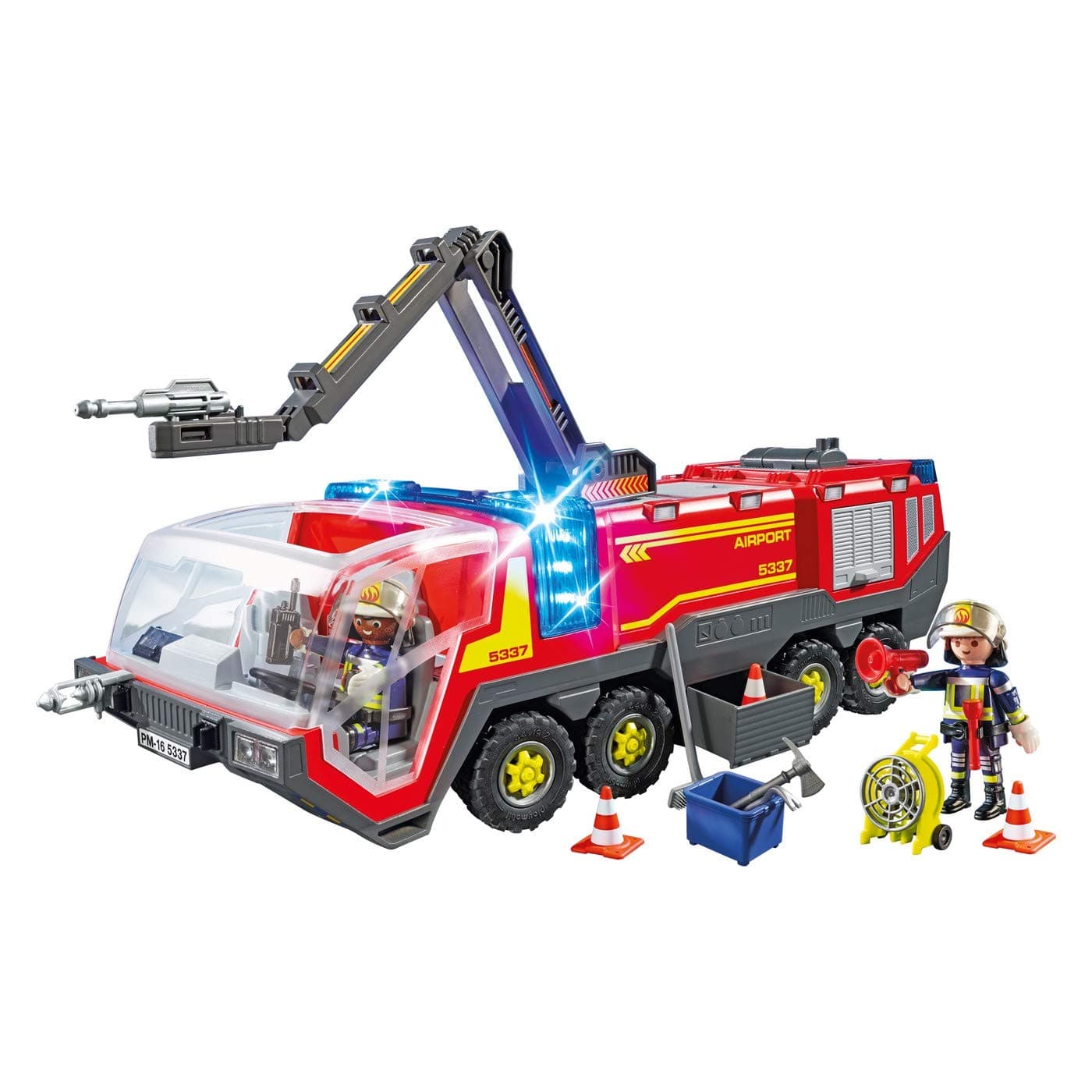 Play Mobil Adult,Kid Airport Fire Engine with Lights and Sound,Multicolor