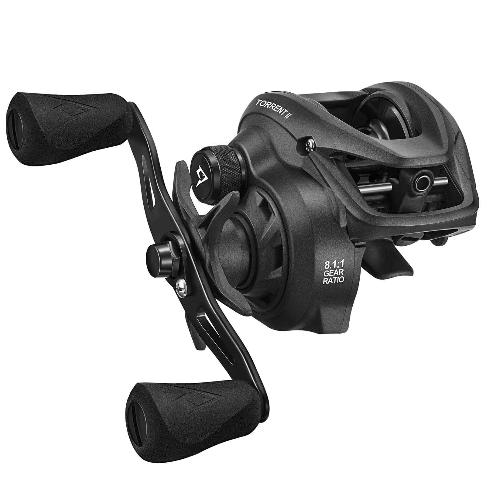 Torrent II Baitcasting Fishing Reel, 20LB Carbon Fiber Drag Baitcasters, 6.6:1/8.1:1 Gear Ratio & Magnet Braking System Low Profile Casting Reel, Left/Right Handed