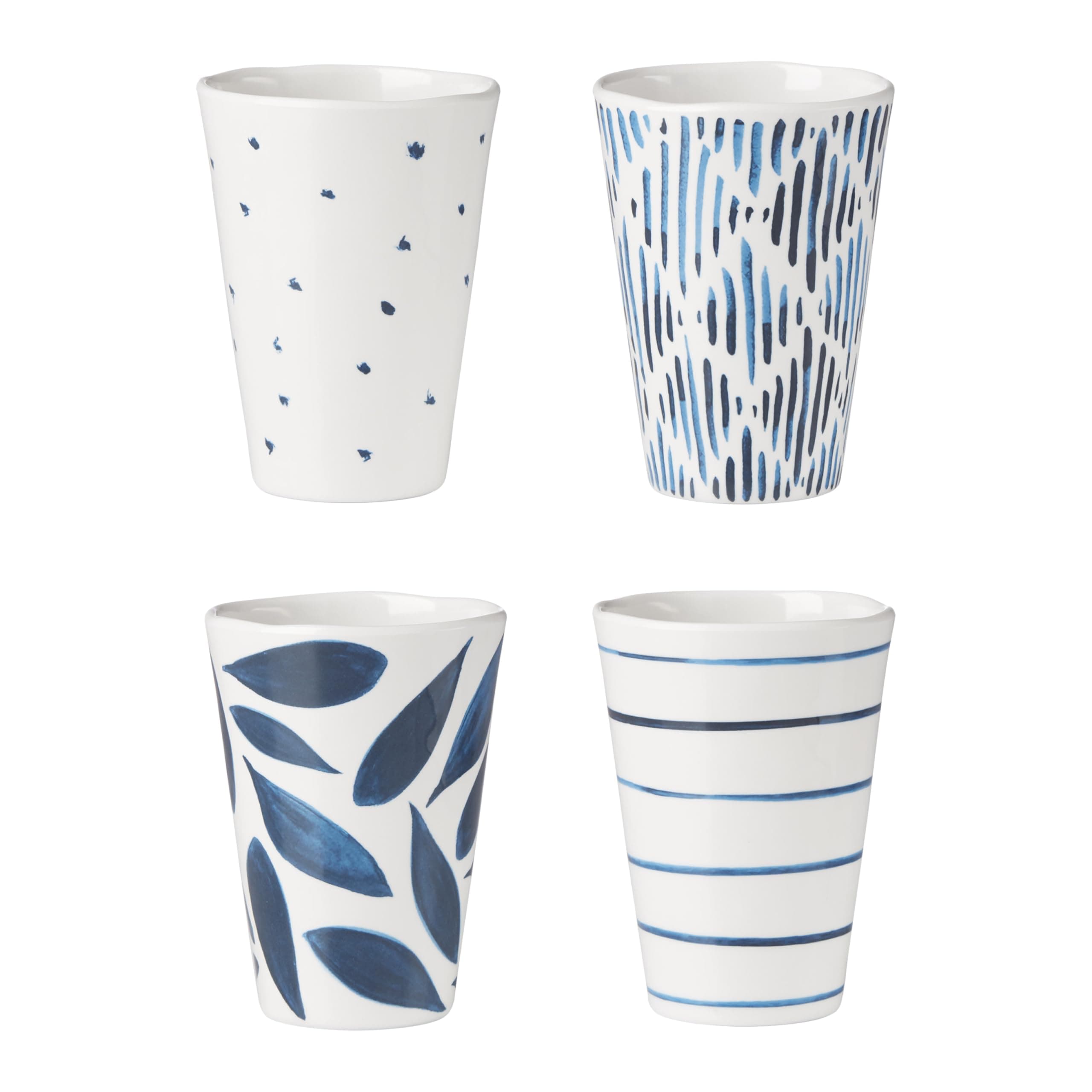 Lenox Blue Bay Melamine Assorted Tumblers, Set of 4, 1.76, Multi