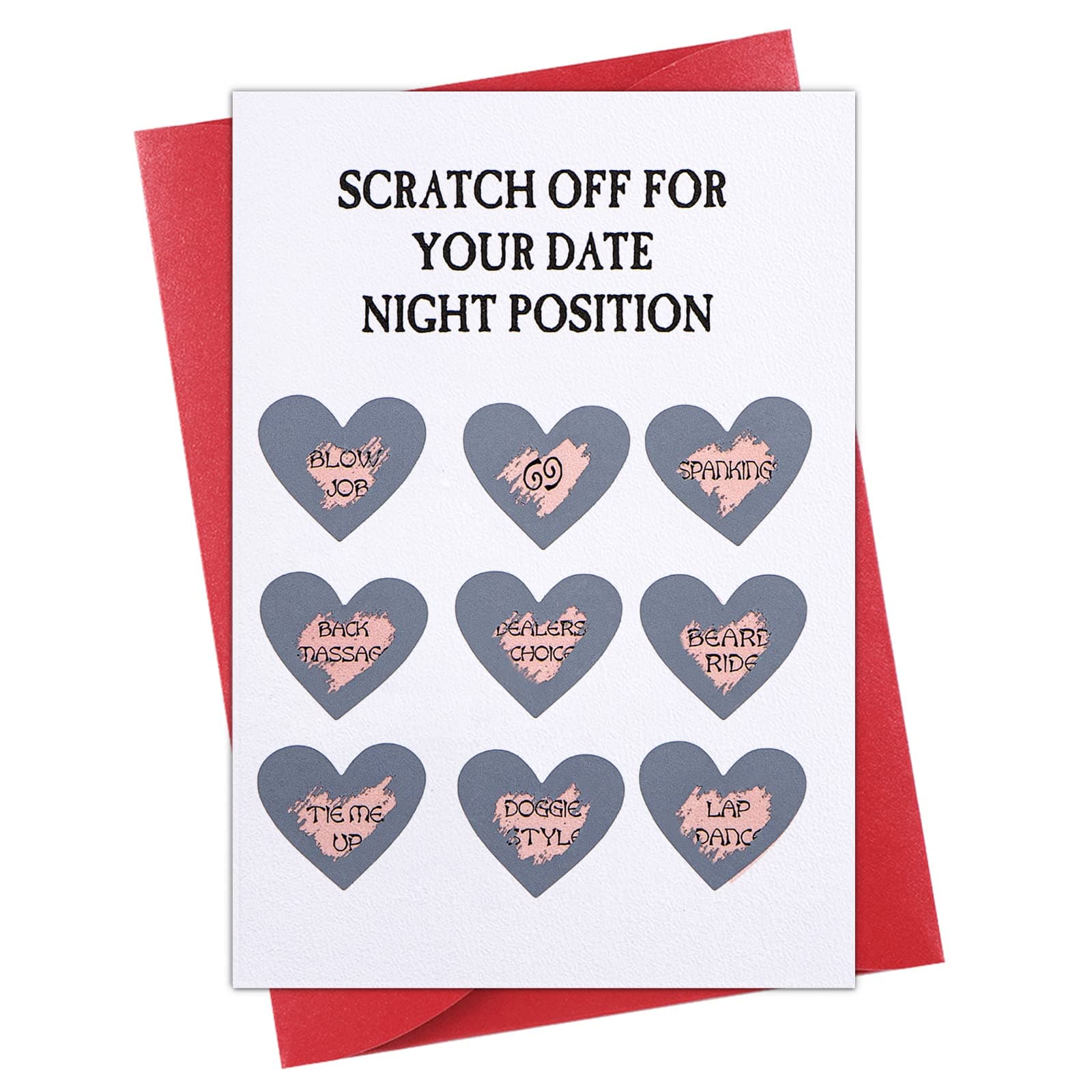 WhatSign Valentines Day Cards 4"x 6" Funny Scratch off Valentines Cards for Her Him Naughty Valentines Day Gifts Cards for Boyfriend Girlfriend Husband Wife Anniversary Birthday Cards with Envelope