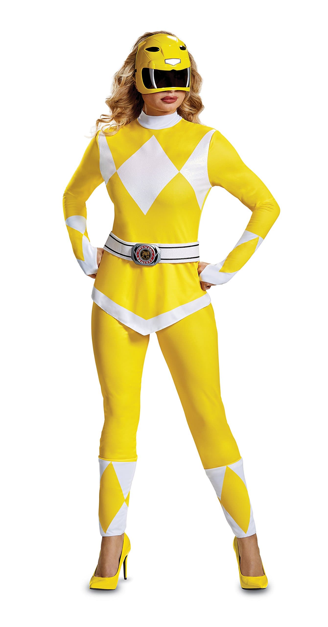 DISGUISE Women's Yellow Ranger Adult Costume Adult Sized Costumes
