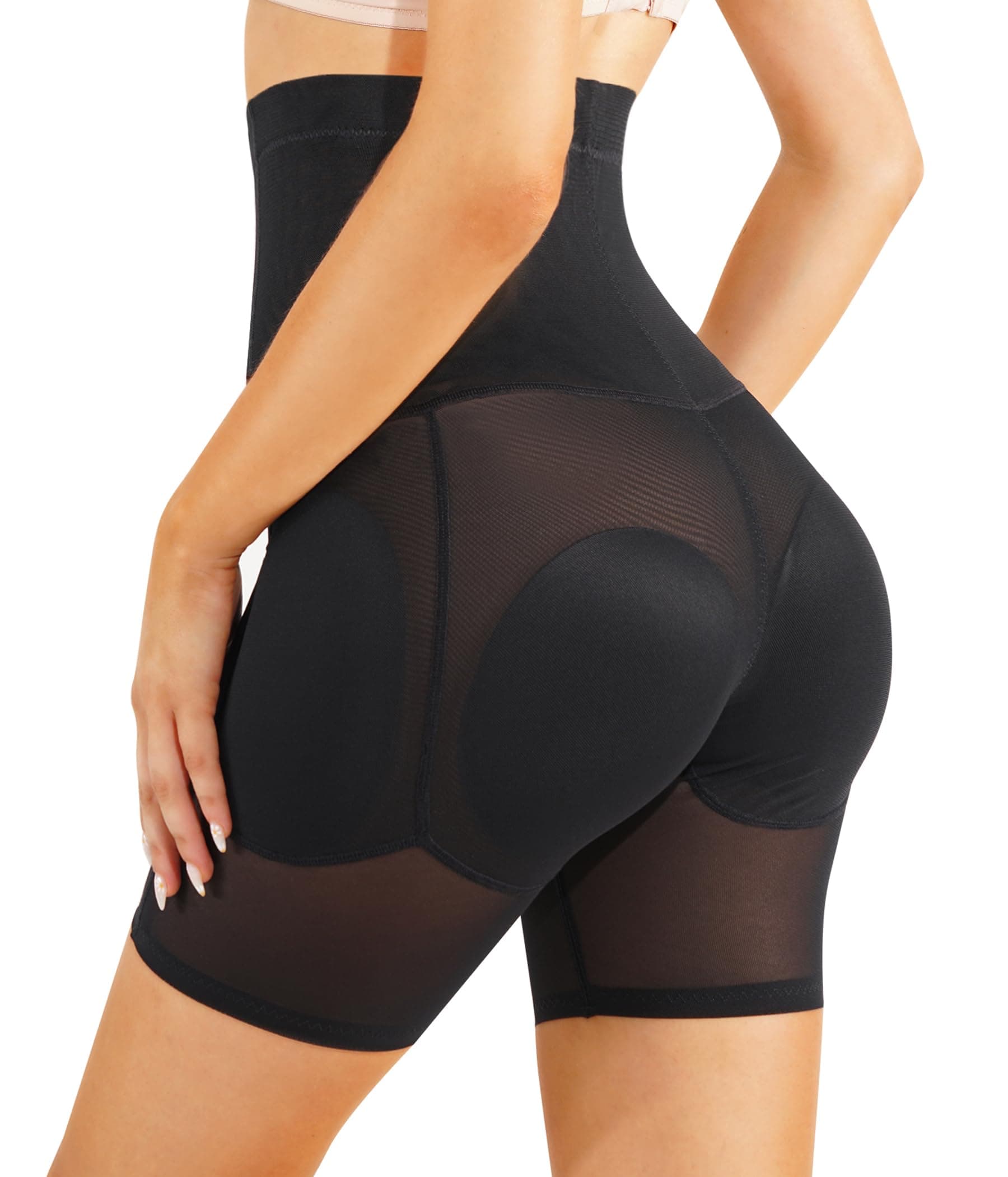 Women Shapewear Control Panties Body Shaper Butt Lifter Padded Hip Enhancer Seamless Underwear Hi- Waist Short