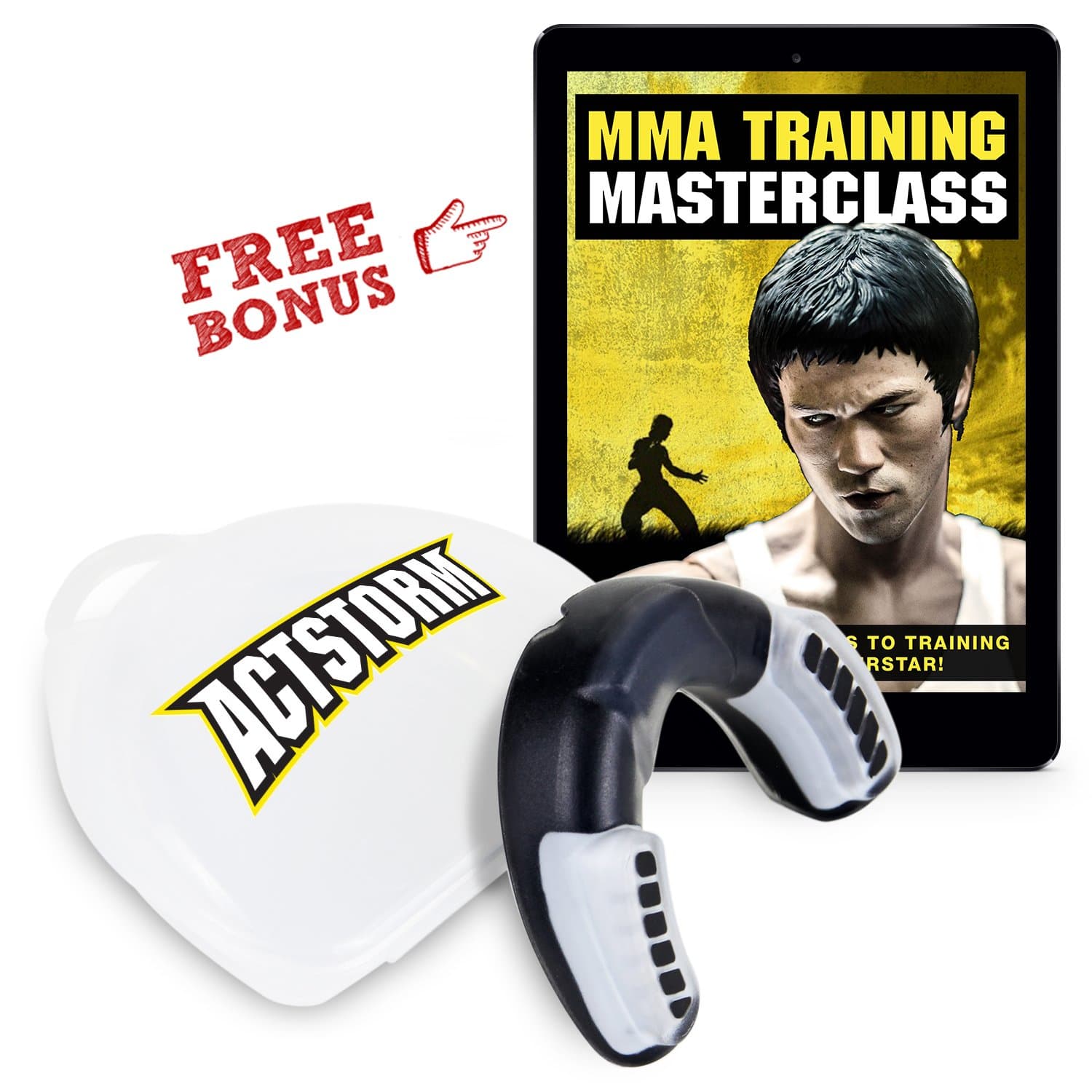 Custom Soft Mouth Guard with Vented Case for Adult, Protection, Comfort and Low Profile Mouthpiece, Designed for Boxing, MMA, Football, Basketball, Martial Art and All Contact Sports